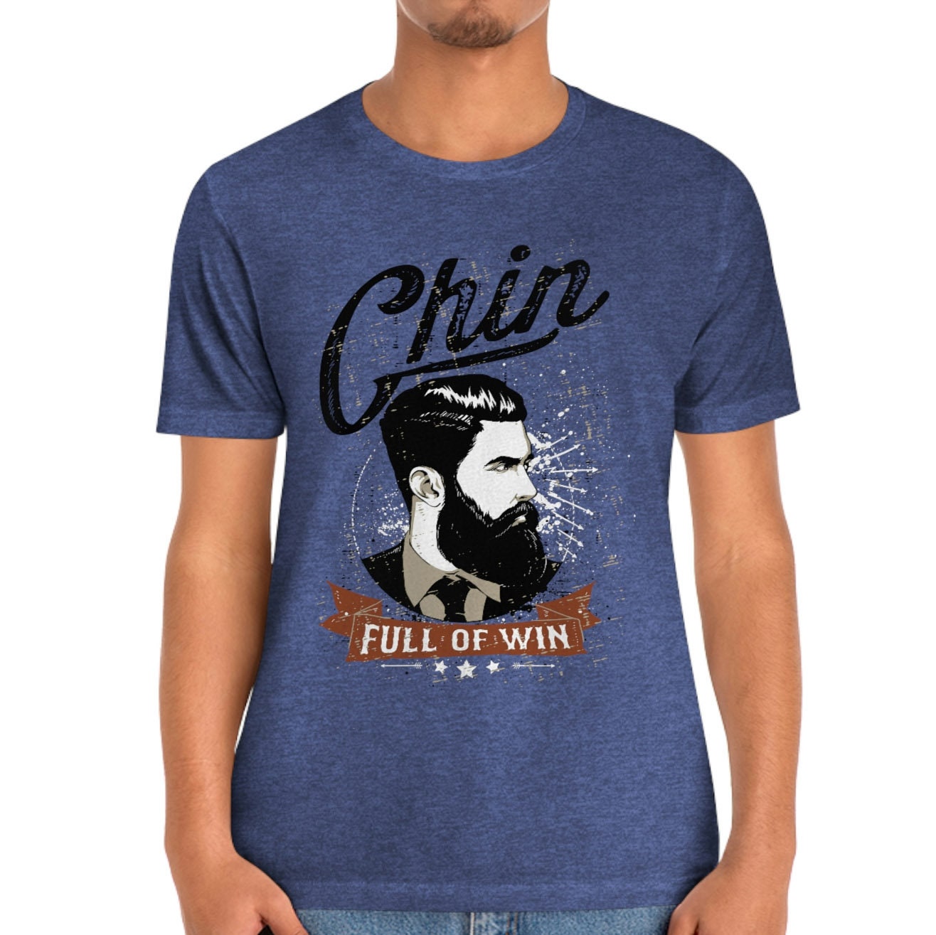 Chin Full of Win Beard T-shirt, Men Beard Shirt, Dad Beard T-shirt, Beard Love Shirt, Hair T-Shirt, Beard Lover T-Shirt, Gifts For Him