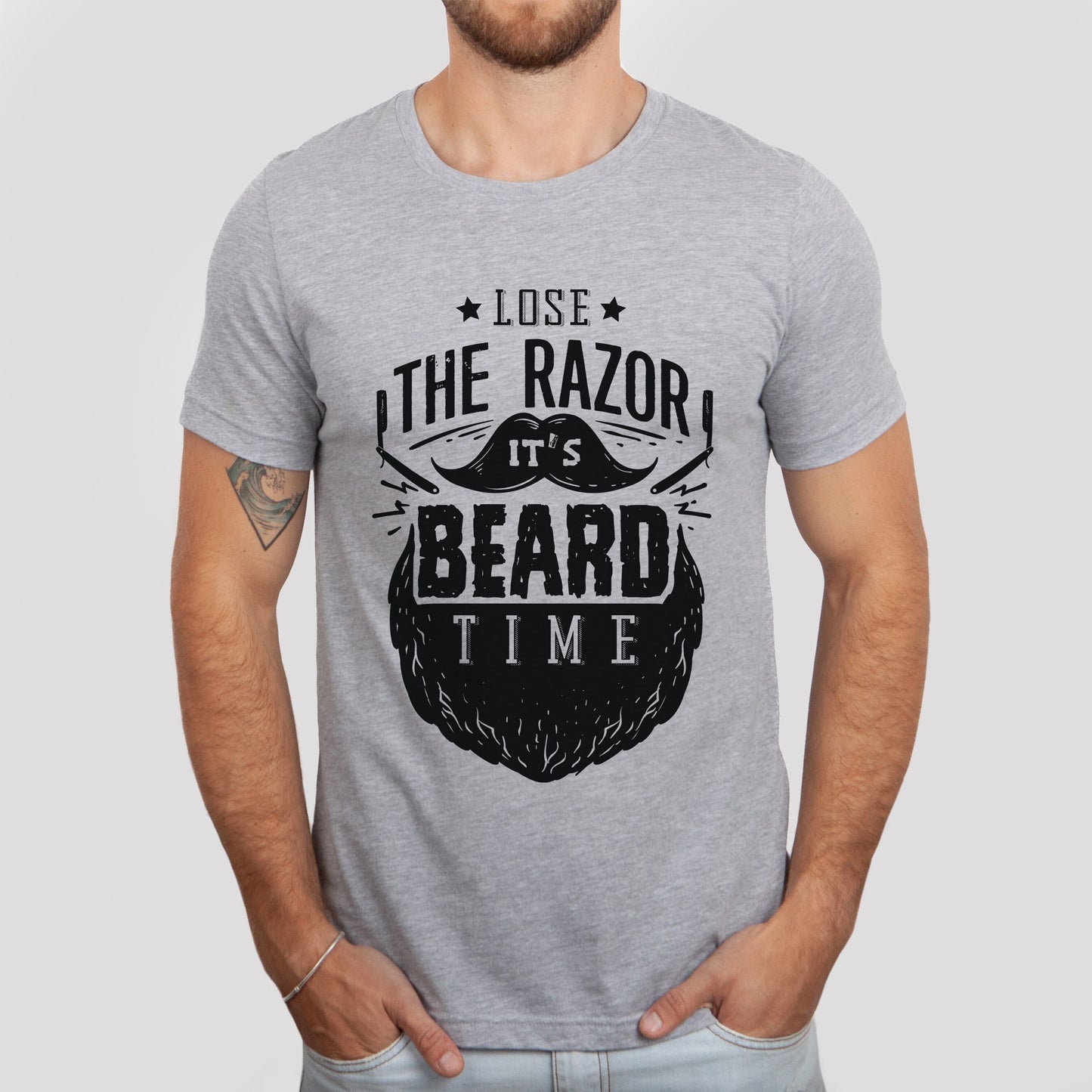 Loose the Razor It es Beard Time T-Shirt, Bartliebe Shirt, Herren Bart Shirt, Papa Bart T-Shirt, Haar T-Shirt, Bartliebhaber T-Shirt