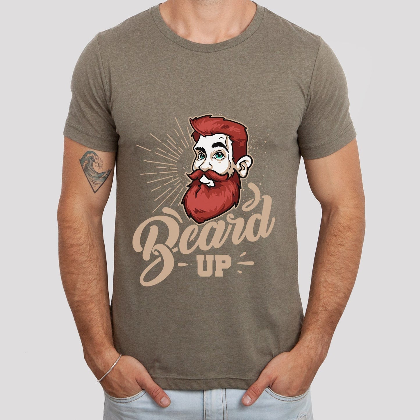 T-shirt Beard Up, T-shirt pour amoureux de la barbe, T-shirt pour homme avec barbe, T-shirt pour papa avec barbe, T-shirt pour cheveux, T-shirt pour barbe hipster, cadeau pour homme barbu