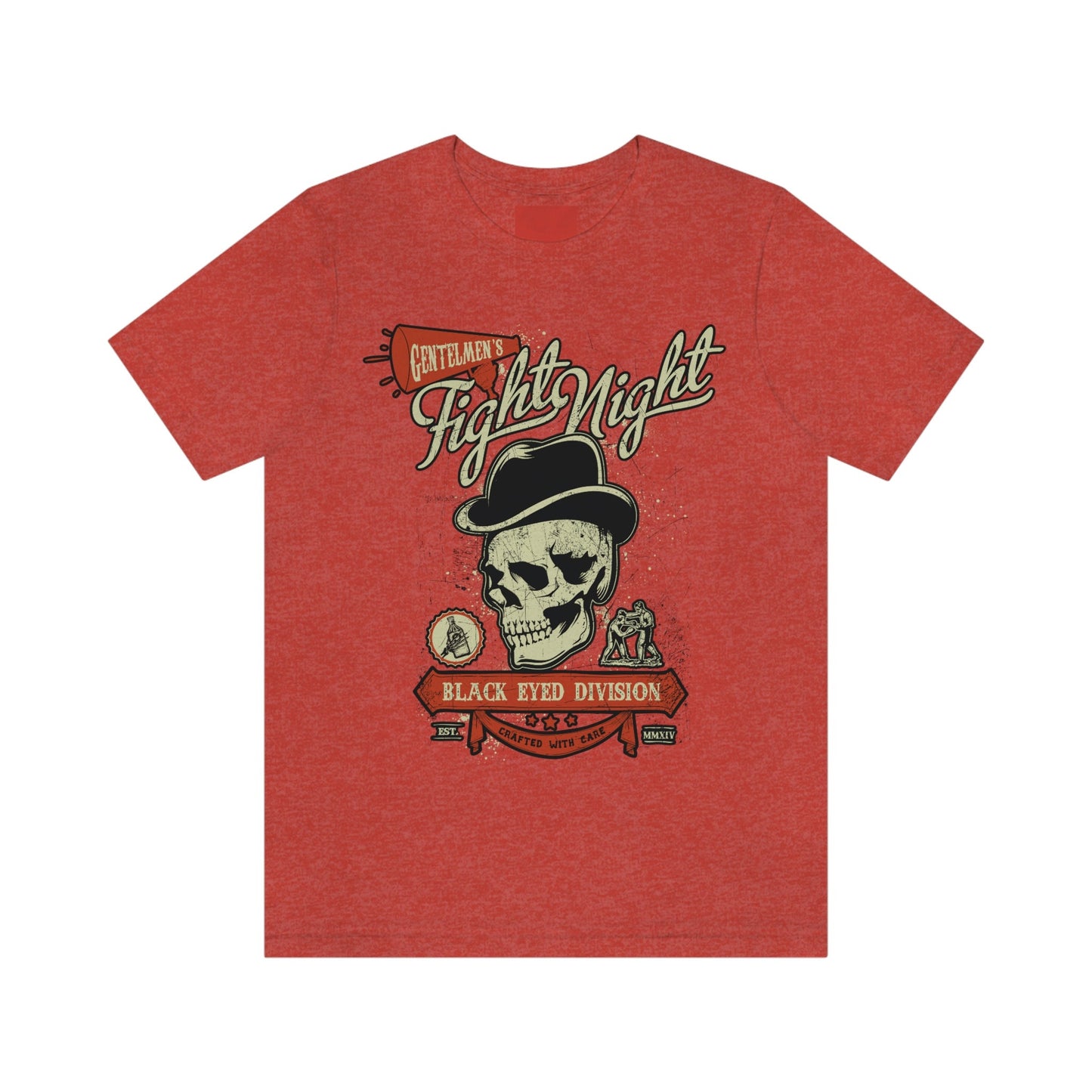 Skull with Hat T-shirt, Skeleton Skull T-shirt, Fight Night Shirt, Motorcycle T-Shirt, Rider Shirt, Biker Shirt, Rockers T-shirt