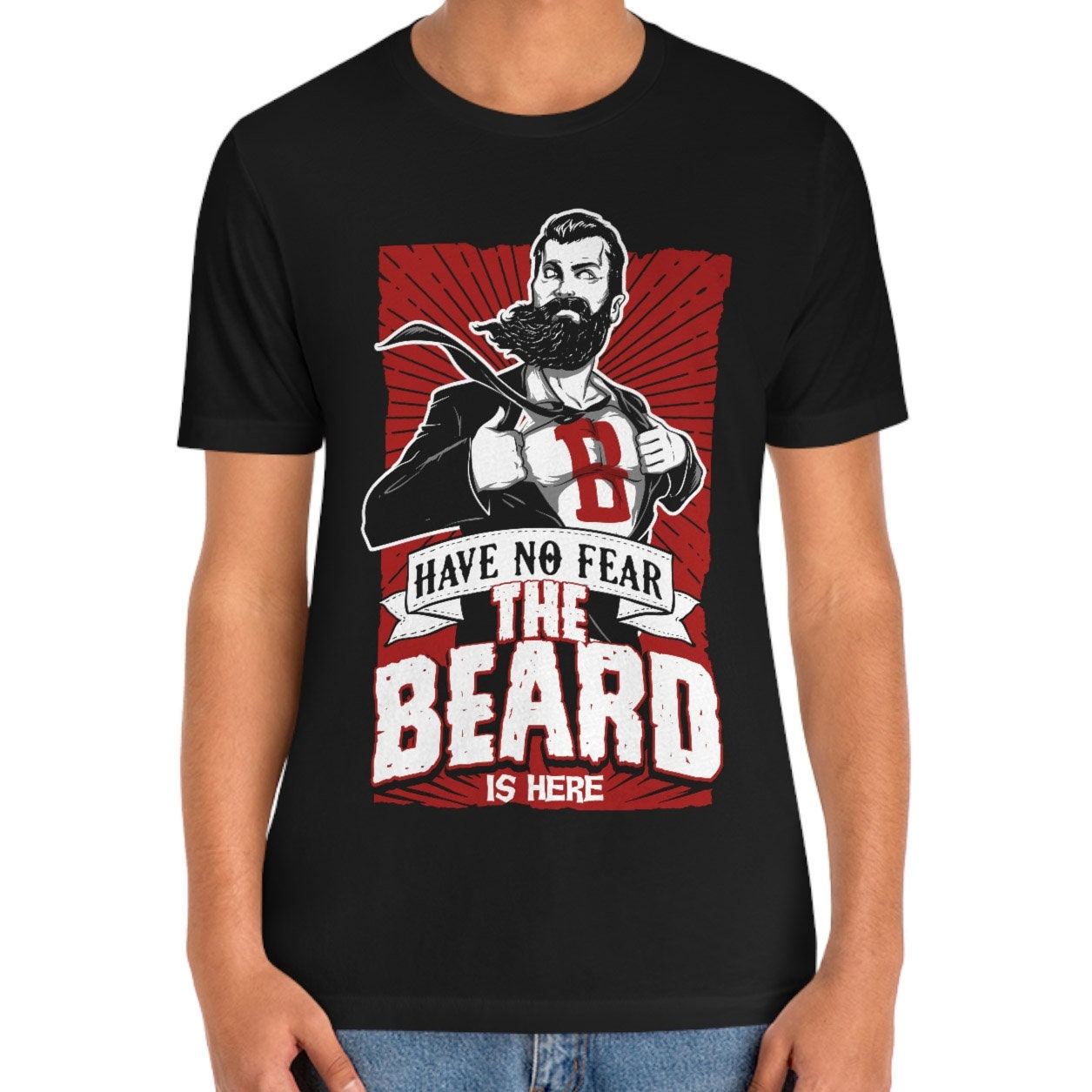 Have No Fear The Beard is Here T-Shirt, Herren Bart Shirt, Bart Liebe Shirt, T-Shirt für Männer, Lustige Bart Shirts, Bart Liebhaber T-Shirt