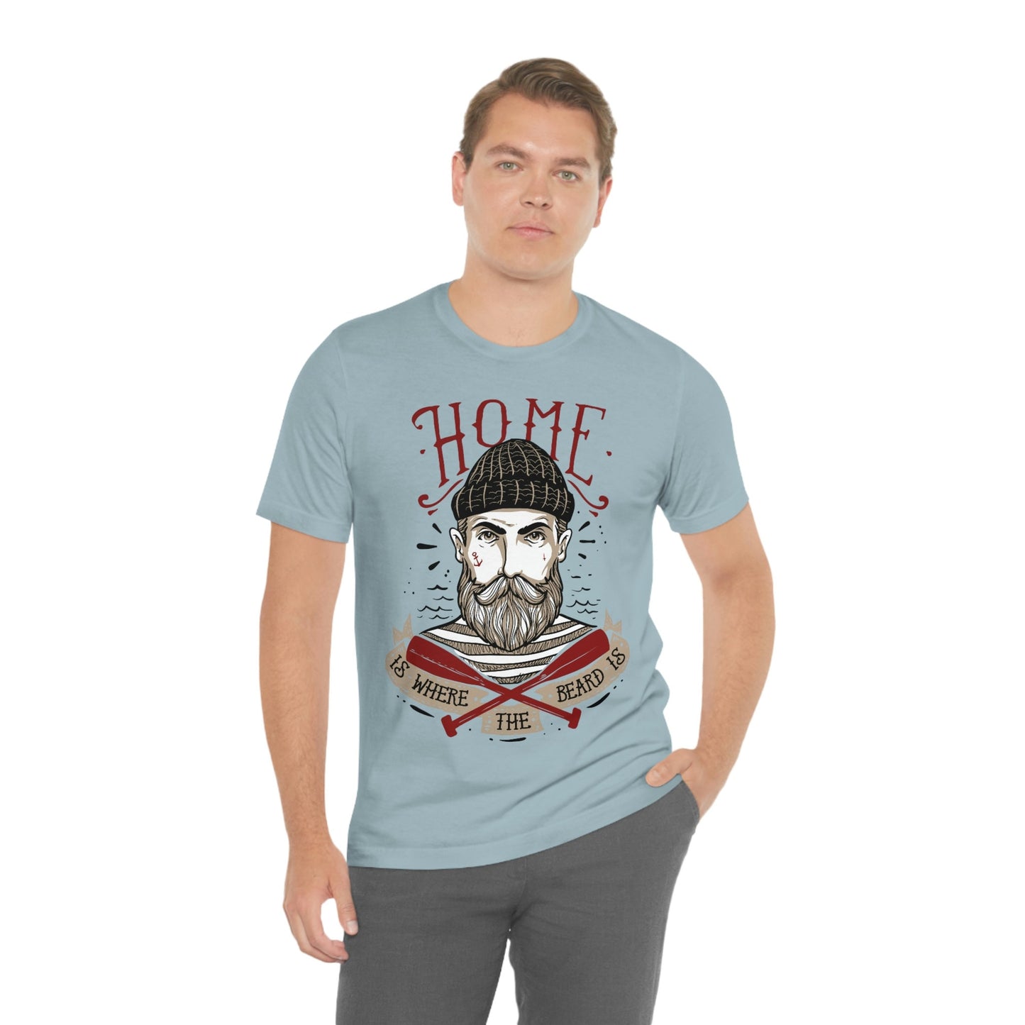 Home is Where the Beard is T-Shirt, Herren Bart Shirt, Bart Liebe Shirt, T-Shirt für Männer, Lustige Bart Shirts, Bart Liebhaber T-Shirt Geschenk