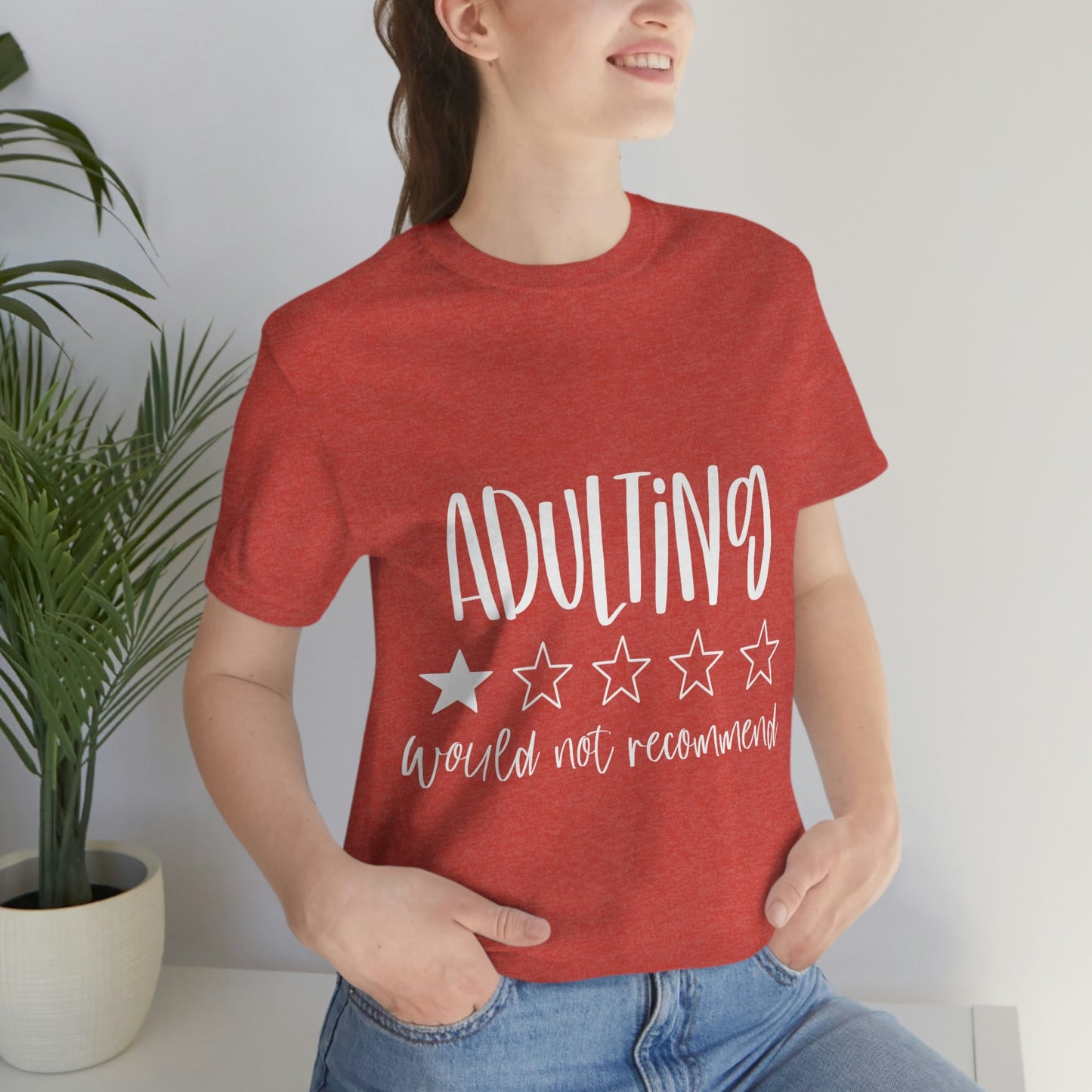 Adulting T-shirt, Adulting Review Stars T Shirt, Funny Saying Shirt, T-Shirt with Saying, Funny Women Shirt, Gift for Mom and Dad