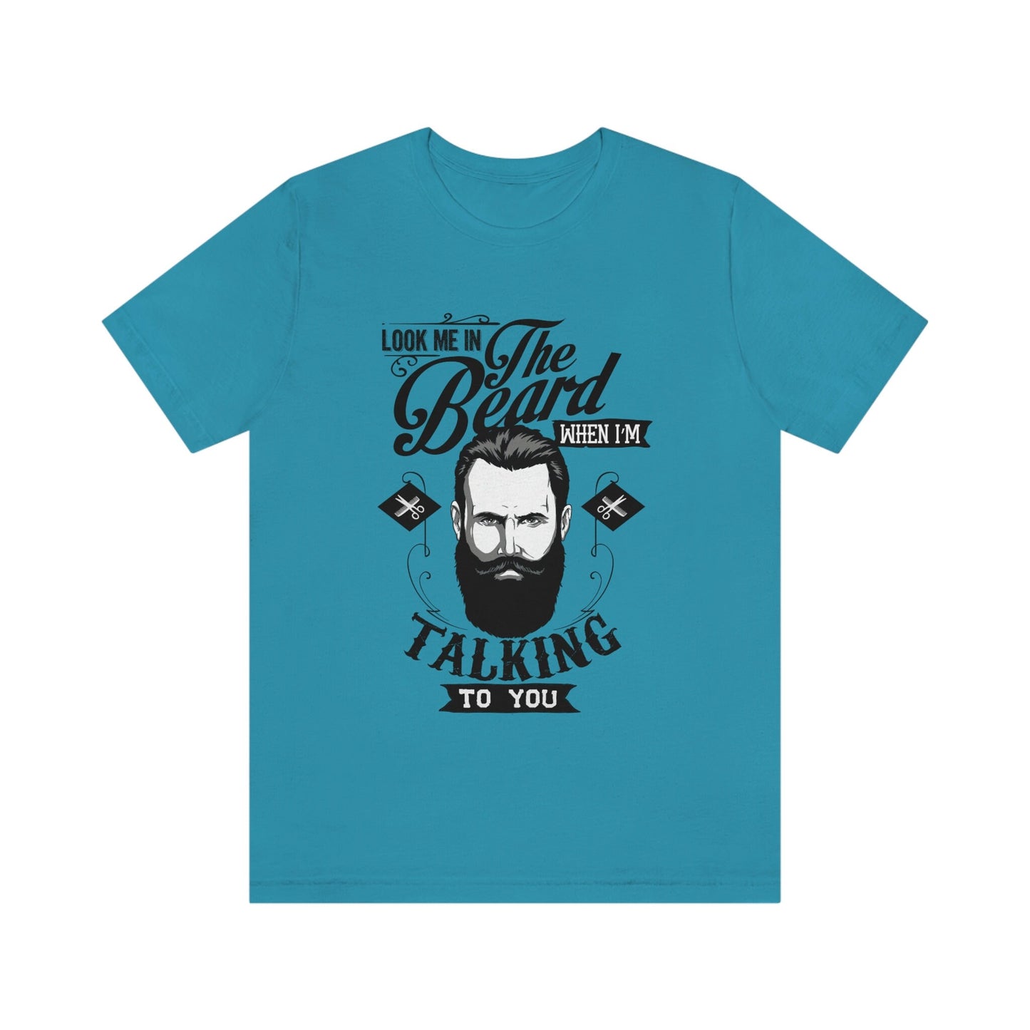 Look Me in The Beard T-Shirt, Herren Bart Shirt, Bart Liebe Shirt, T-Shirt für Männer, Lustige Bart Shirts, Geschenk Shirt für einen Bartliebhaber