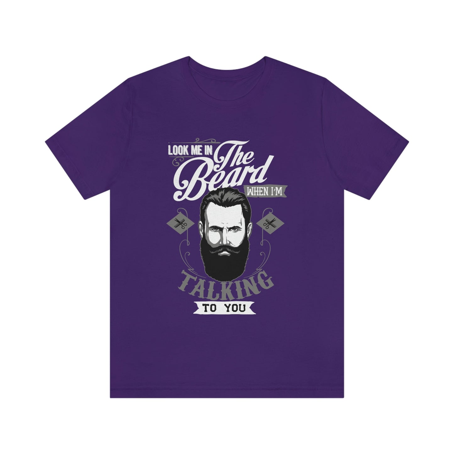 Look Me in The Beard T-Shirt, Herren Bart Shirt, Bart Liebe Shirt, T-Shirt für Männer, Lustige Bart Shirts, Geschenk Shirt für einen Bartliebhaber