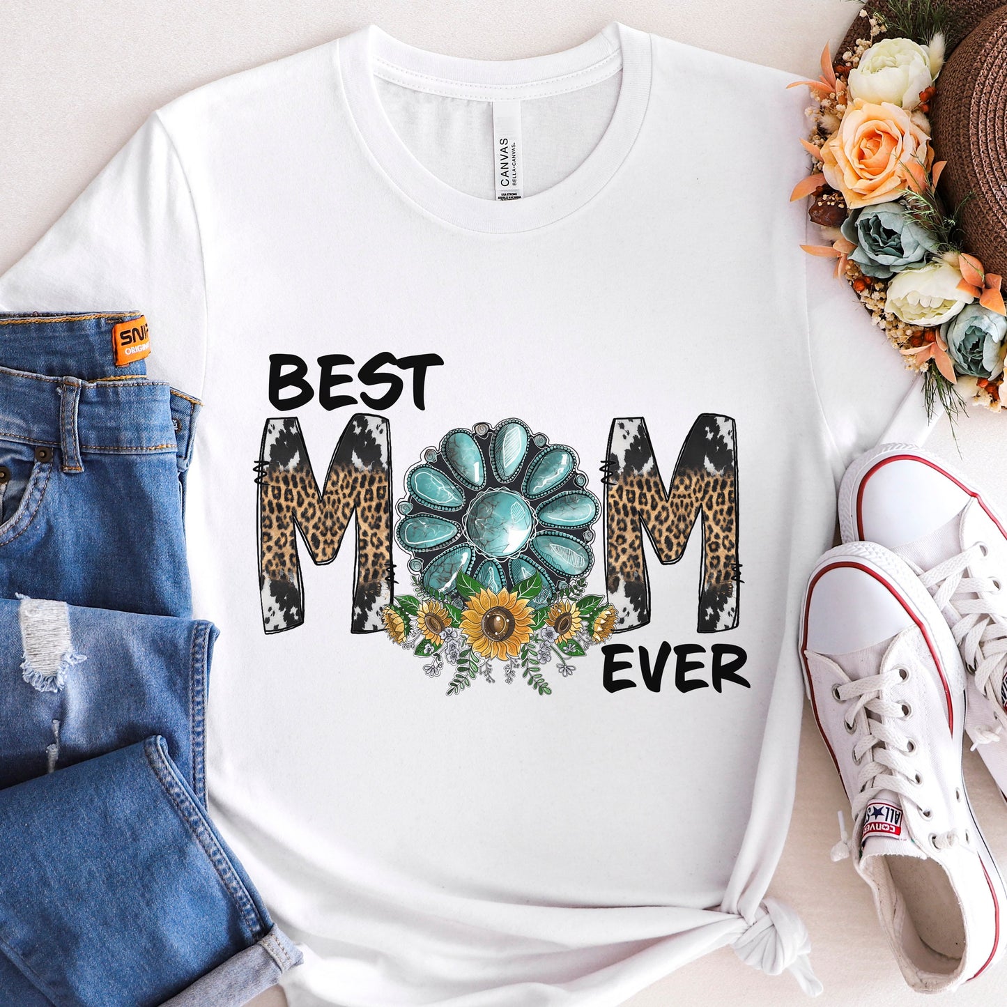 Best Mom Ever Shirt, Shirt for Mom, Best Mom Shirt, Gift for Mom, Gift for Mother's Day, Wife Shirt, Best Mom Tee, Western Shirt