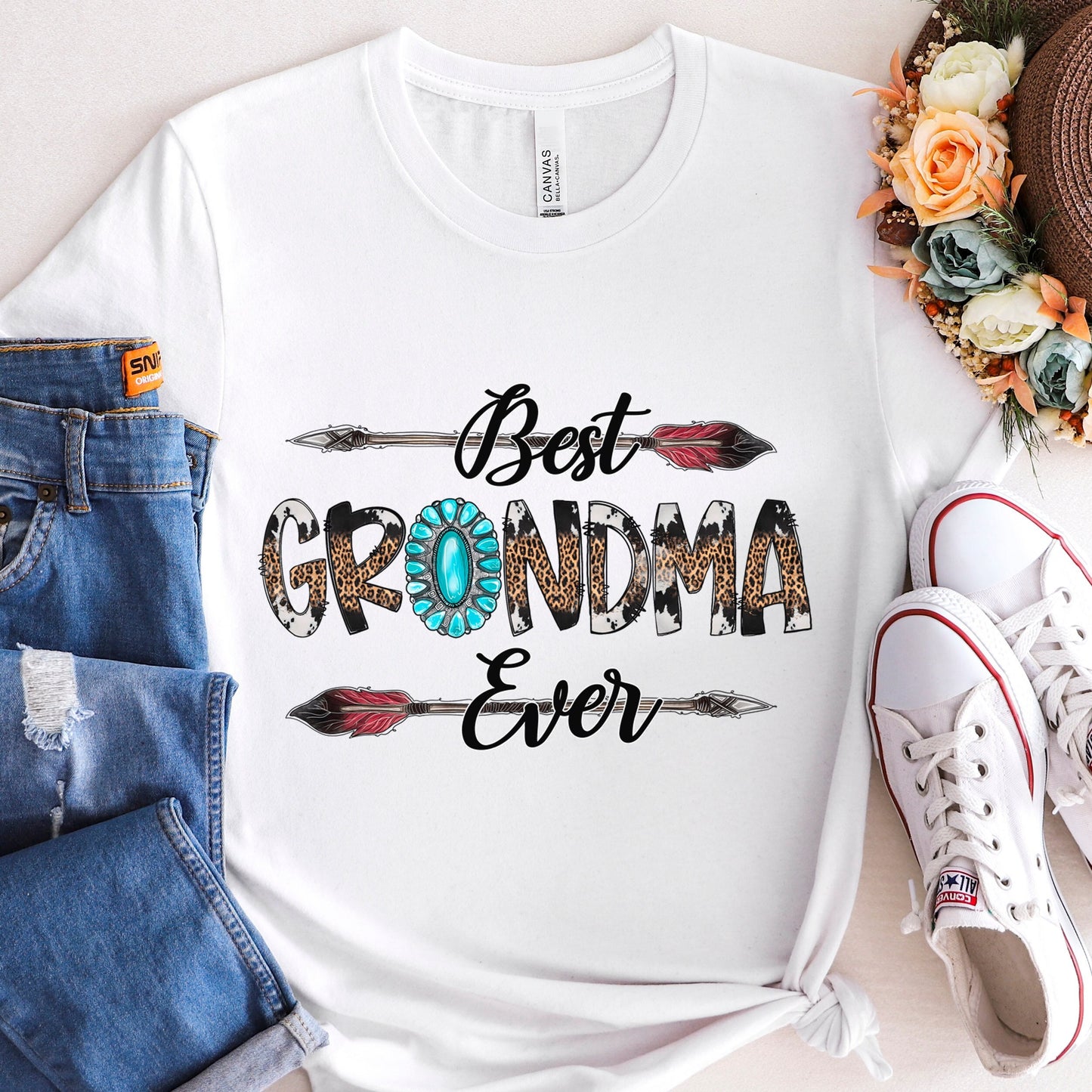 Best Grandma Ever Shirt, Western Shirt for Grandmother, Best Grondma Shirt, Gift for Grandmom, Gift for Mother's Day, Gift for Grandmothers