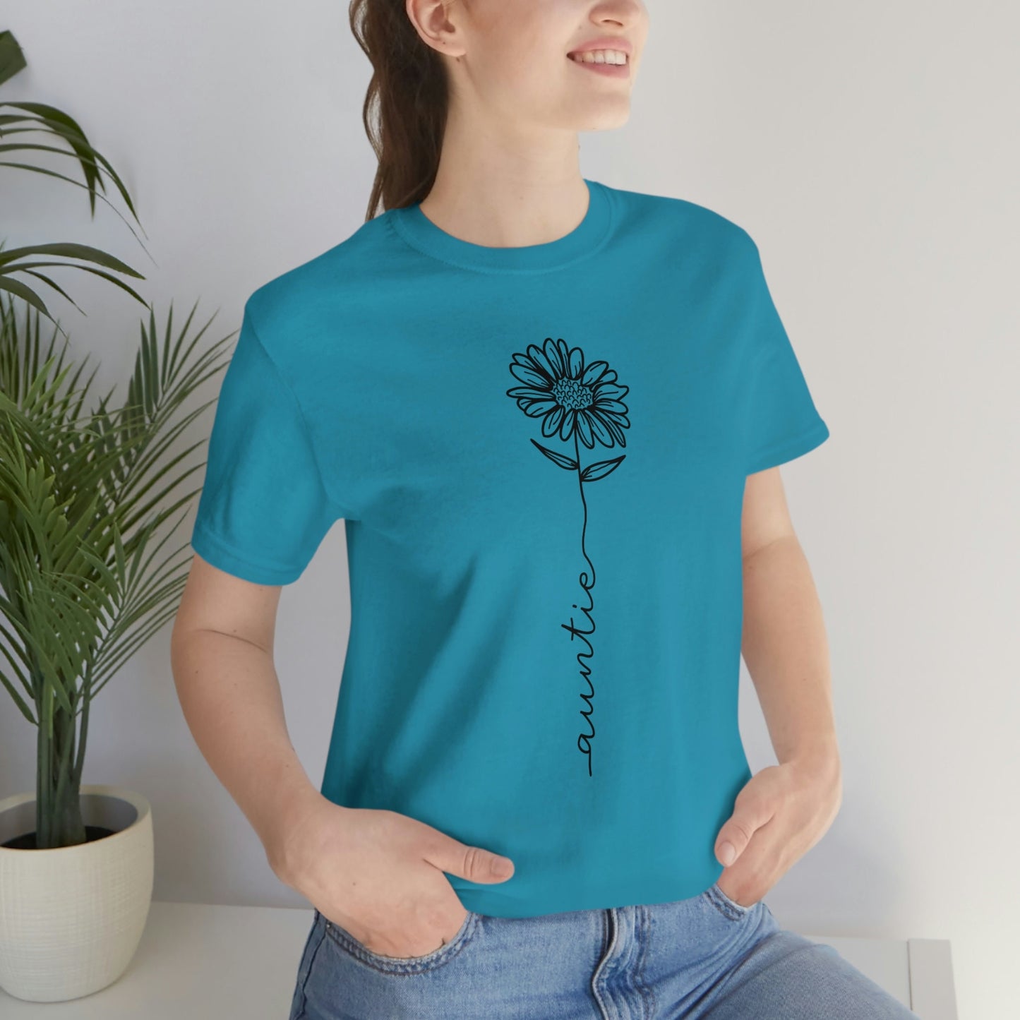 Auntie Flower Stem, T-shirt for Aunt, Auntie T-Shirt, Auntie Gift, Aunt Shirt, Gift for Aunt, Gift for Sister, Auntie Birthday Gift