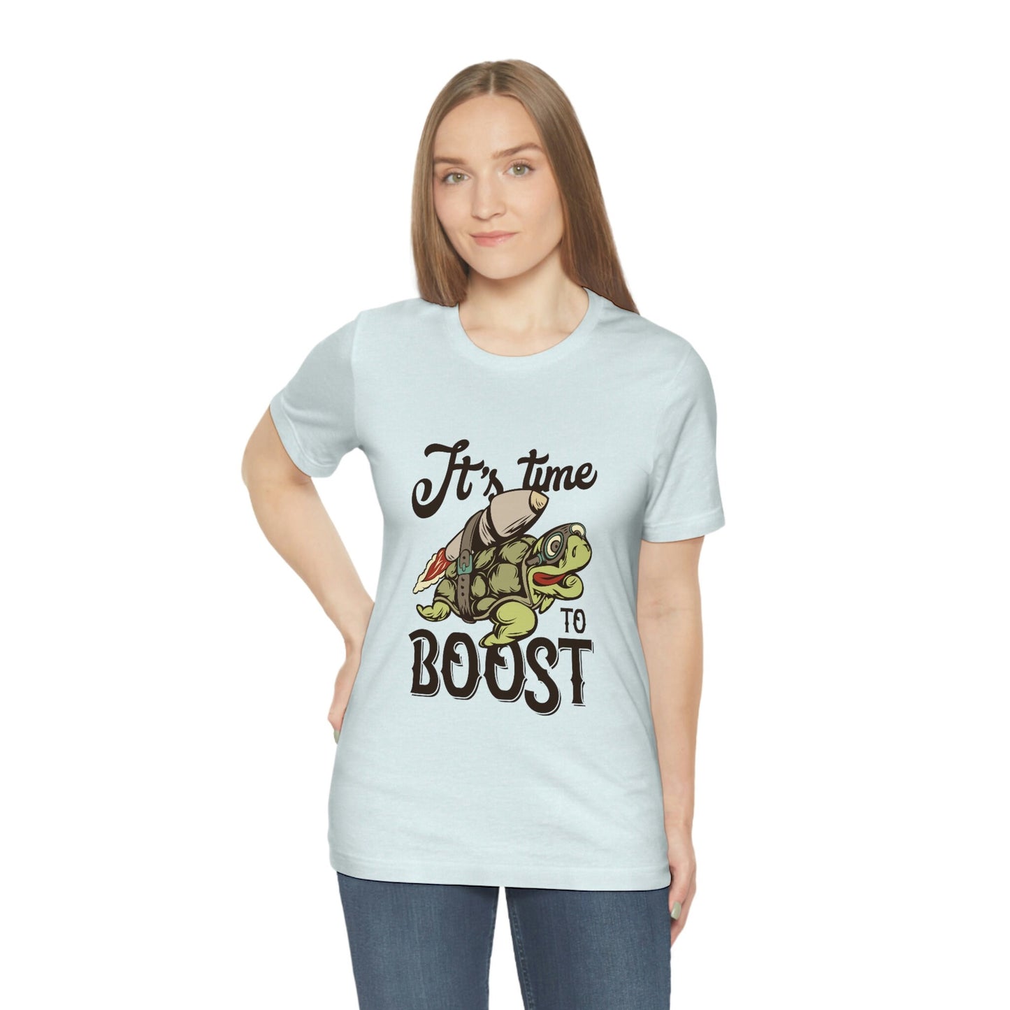 Lustige T-Shirts, Lustiges Schildkröten-T-Shirt, Humor-T-Shirt, Geschenk-T-Shirt, Lustiges Shirt, It es Time to Boost-Shirt, Geschenk für Sie, Geschenk für Ihn