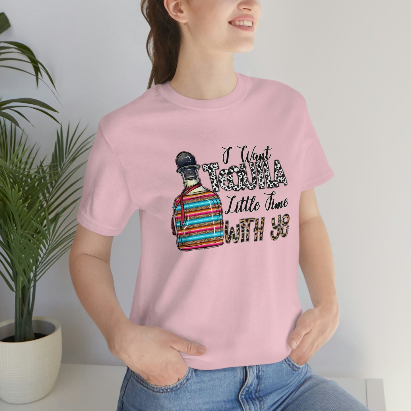 Tequila Shirt, I want Tequila Little Time with You T-Shirt, Lustige Shirts, Humor T-Shirt, Geschenk T-Shirt, Geschenk für Sie, Geschenk für Ihn