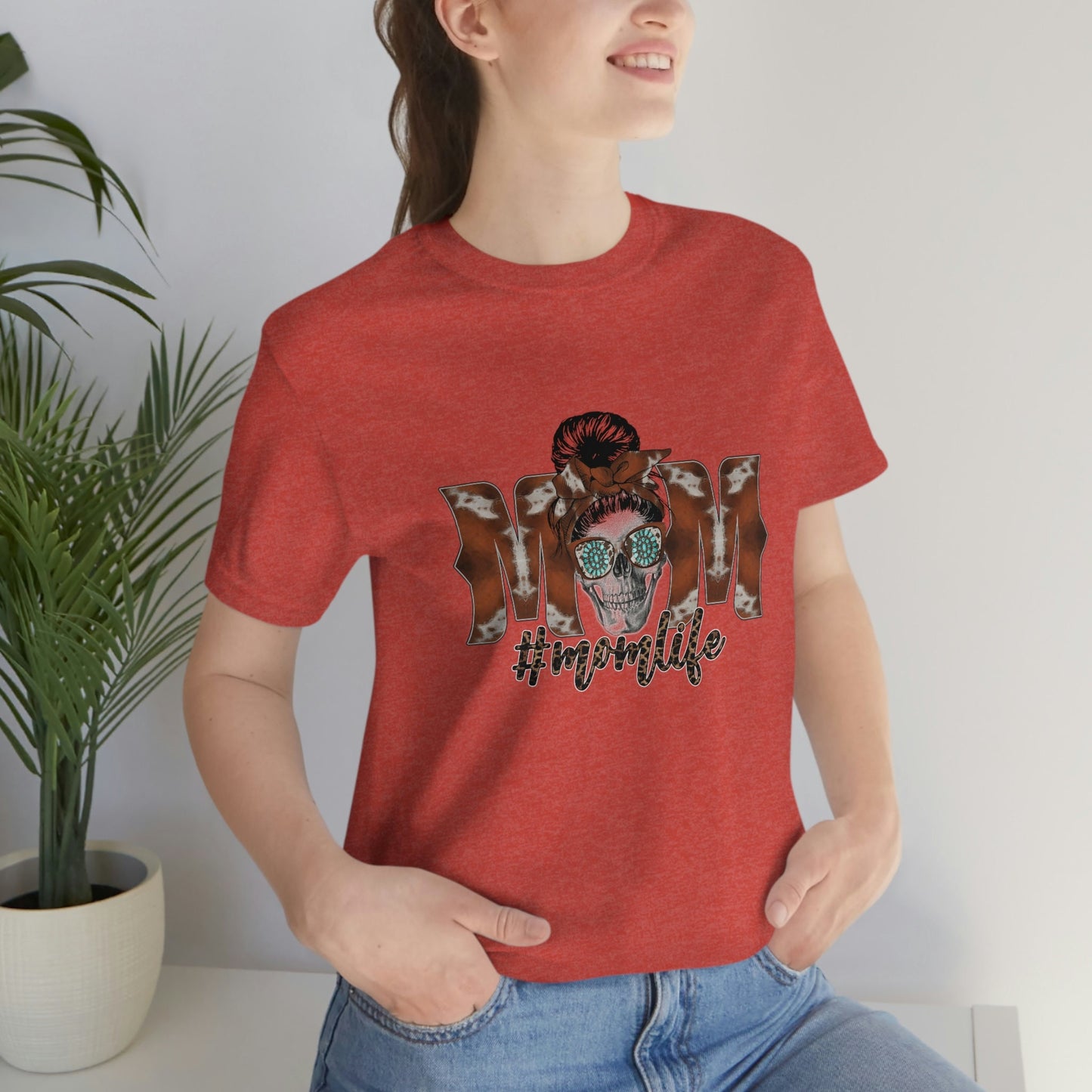 T-shirt Mom Life, T-shirt tête de mort, T-shirt bohème, T-shirt drôle, T-shirt humoristique, T-shirt cadeau, Cadeau pour maman, T-shirt humoristique pour la fête des mères