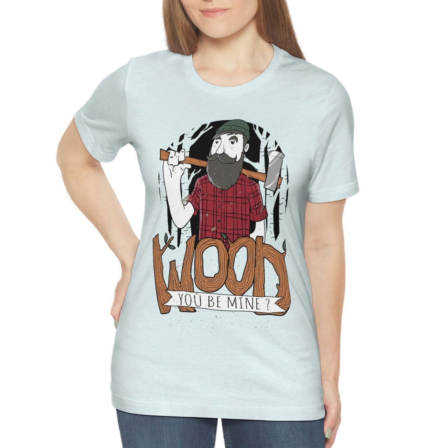 Wood You Be Mine Lustige T-Shirts, Lustiges T-Shirt, Humor T-Shirt, Geschenk T-Shirt, Lustiges Shirt, Geschenk für Sie, Geschenk für Ihn, Camping Shirts