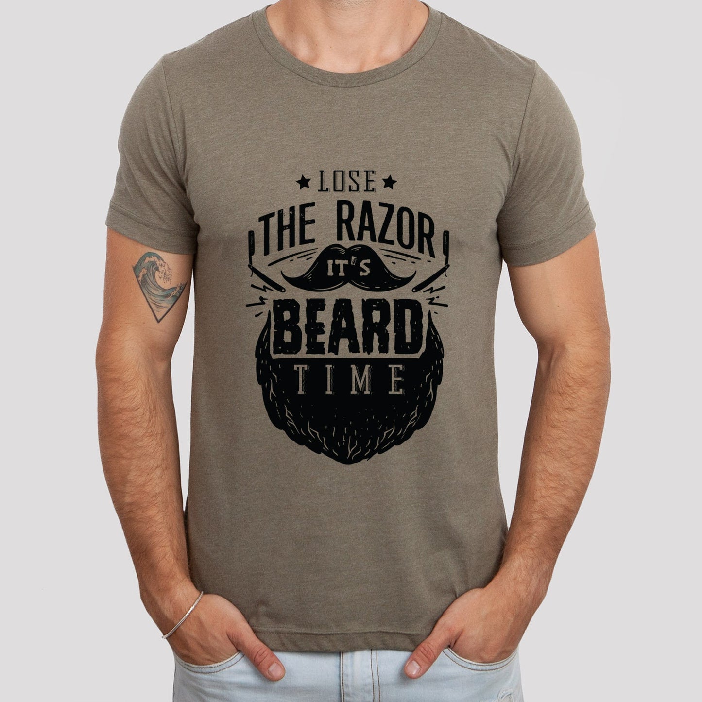 Loose the Razor It es Beard Time T-Shirt, Bartliebe Shirt, Herren Bart Shirt, Papa Bart T-Shirt, Haar T-Shirt, Bartliebhaber T-Shirt