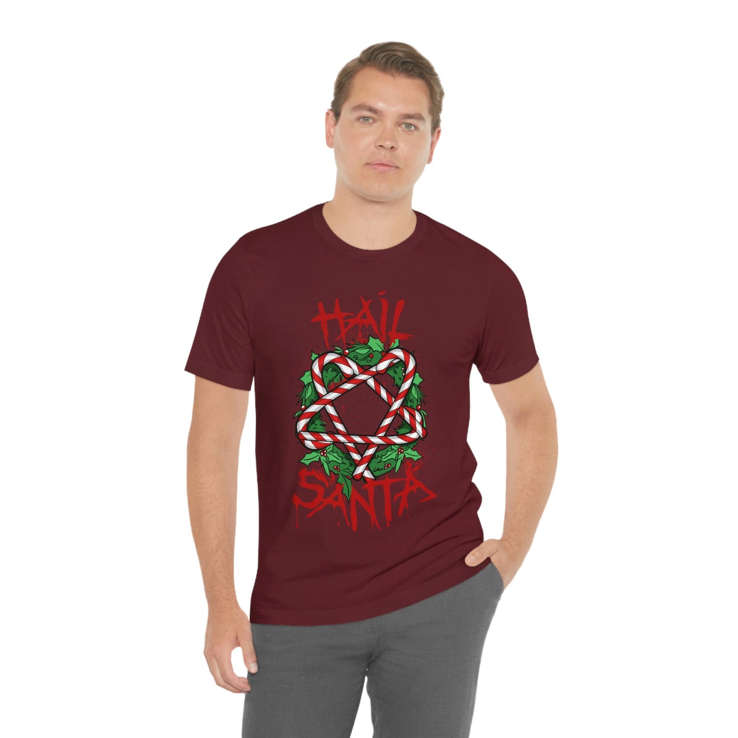 Santa T-shirt, Pentagon T-shirt, Scary Shirt, Horror T-Shirt, Hail Santa Shirt, Christmas Humor T-shirt, Gift T-shirt, Funny Shirt