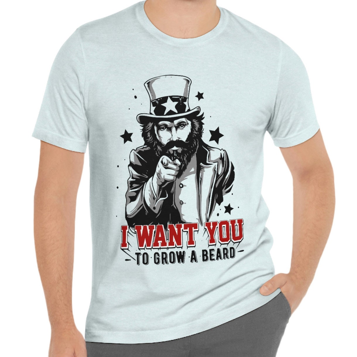 I Want You to Grow a Beard T-Shirt, Bartliebe-Shirt, T-Shirt für Männer, Lustige Bartshirts, Bartliebhaber-T-Shirt, Geschenke für Ihn