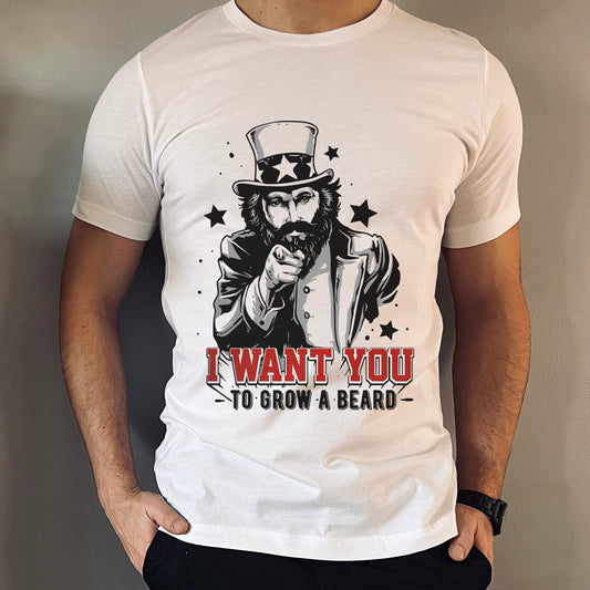 T-shirt « Je veux que tu te laisses pousser la barbe », « T-shirt pour homme ...