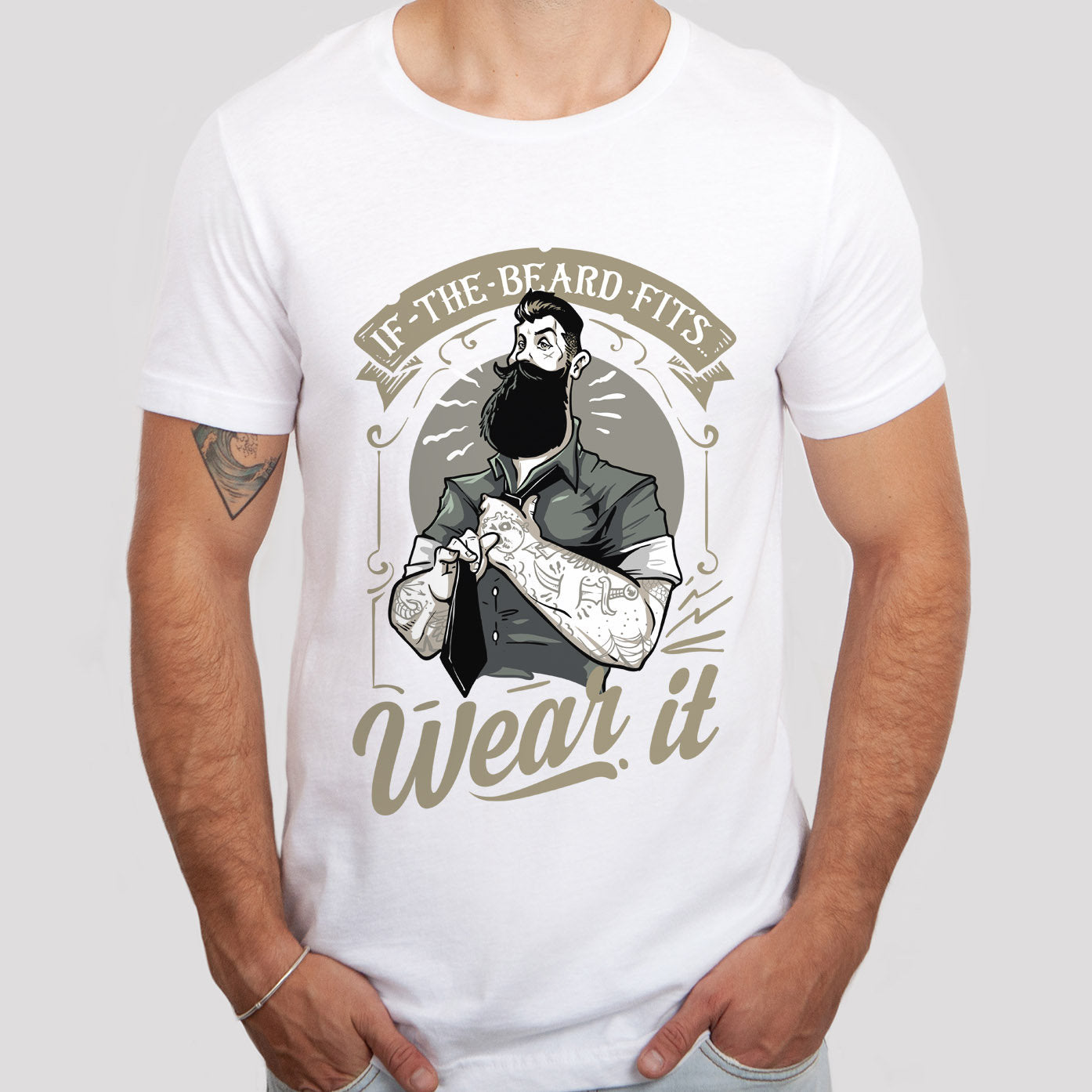 If the Beard Fits Wear It T-shirt, Beard Shirt, Beard Love Shirt, T-Shirt for Men, Funny Beard Shirts, Beard Lover T-Shirt, Gifts For Him