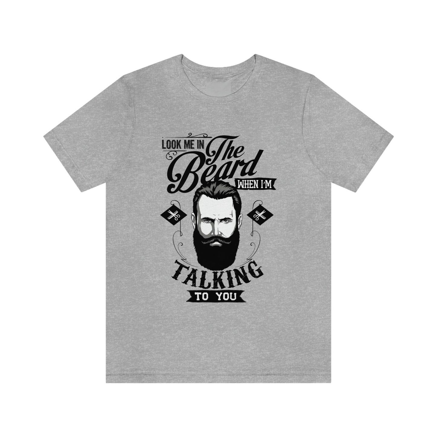 Look Me in The Beard T-Shirt, Herren Bart Shirt, Bart Liebe Shirt, T-Shirt für Männer, Lustige Bart Shirts, Geschenk Shirt für einen Bartliebhaber