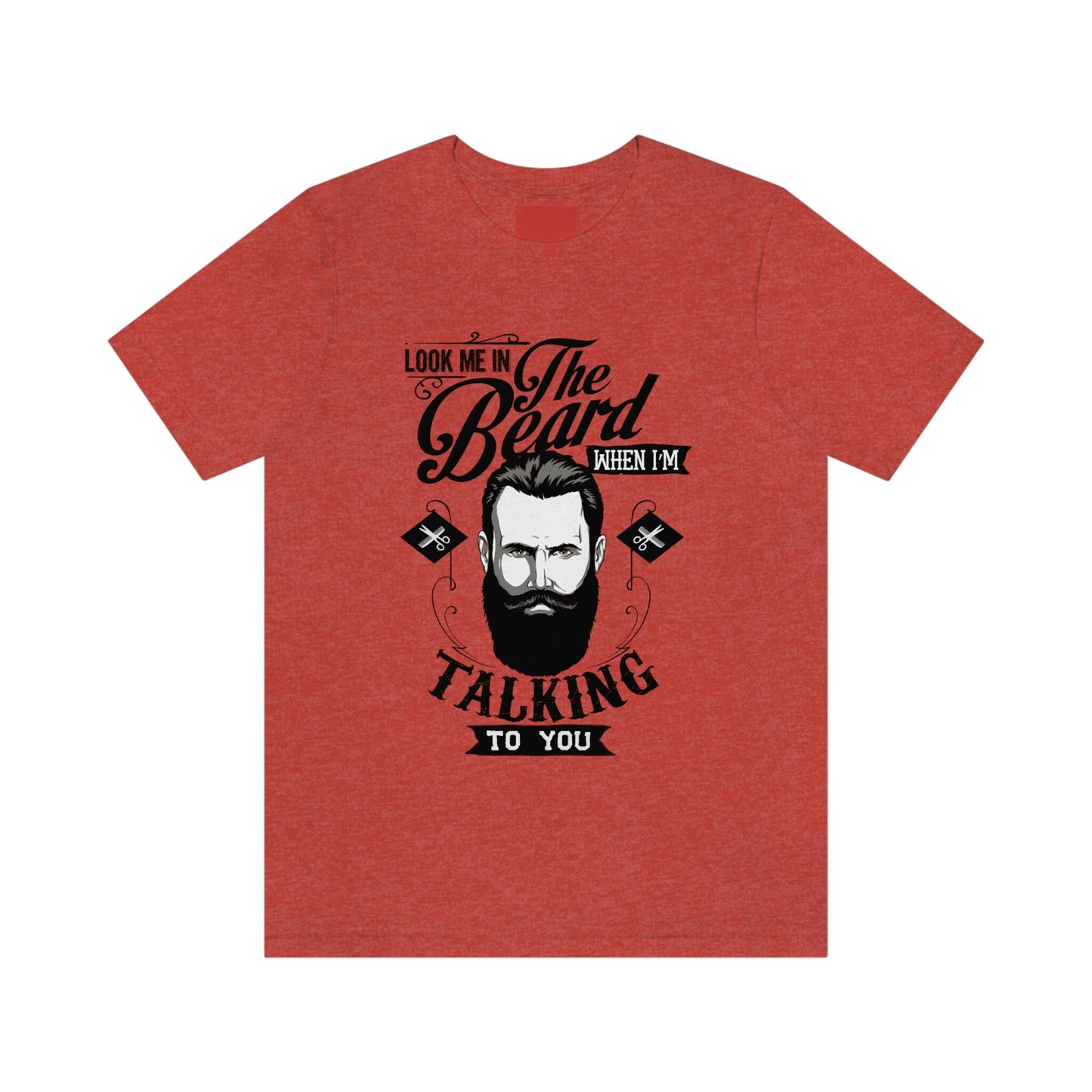 Look Me in The Beard T-Shirt, Herren Bart Shirt, Bart Liebe Shirt, T-Shirt für Männer, Lustige Bart Shirts, Geschenk Shirt für einen Bartliebhaber