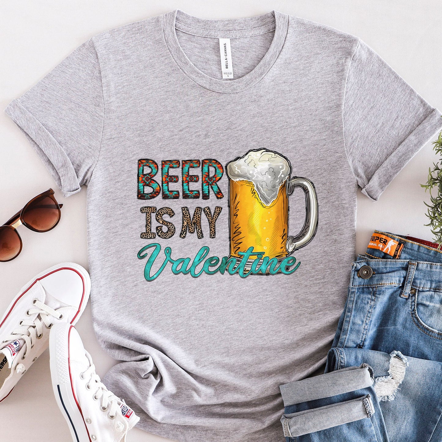 Beer Is My Valentine Shirt, Beer Lovers T-shirt, Valentine's Day Gift Shirt, Drinking Shirt, Funny Valentine Gift Shirt