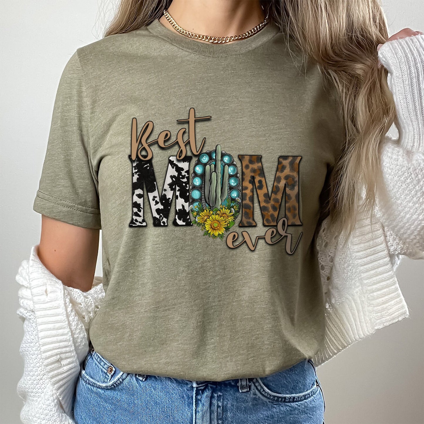 Best Mom Ever Shirt, Western Shirt for Mom, Best Mom Shirt, Gift for Mom, Gift for Mother's Day, Wife Shirt, Best Mom Tee, Mother's Day Gift