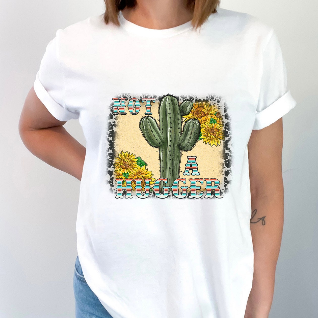 Not A Hugger Shirt, Funny Cactus Shirt, Hugger Shirt, Gift for Him, Gift for Her, Sarcastic Shirt, Cactus Tee, Western Sarcastic Gift