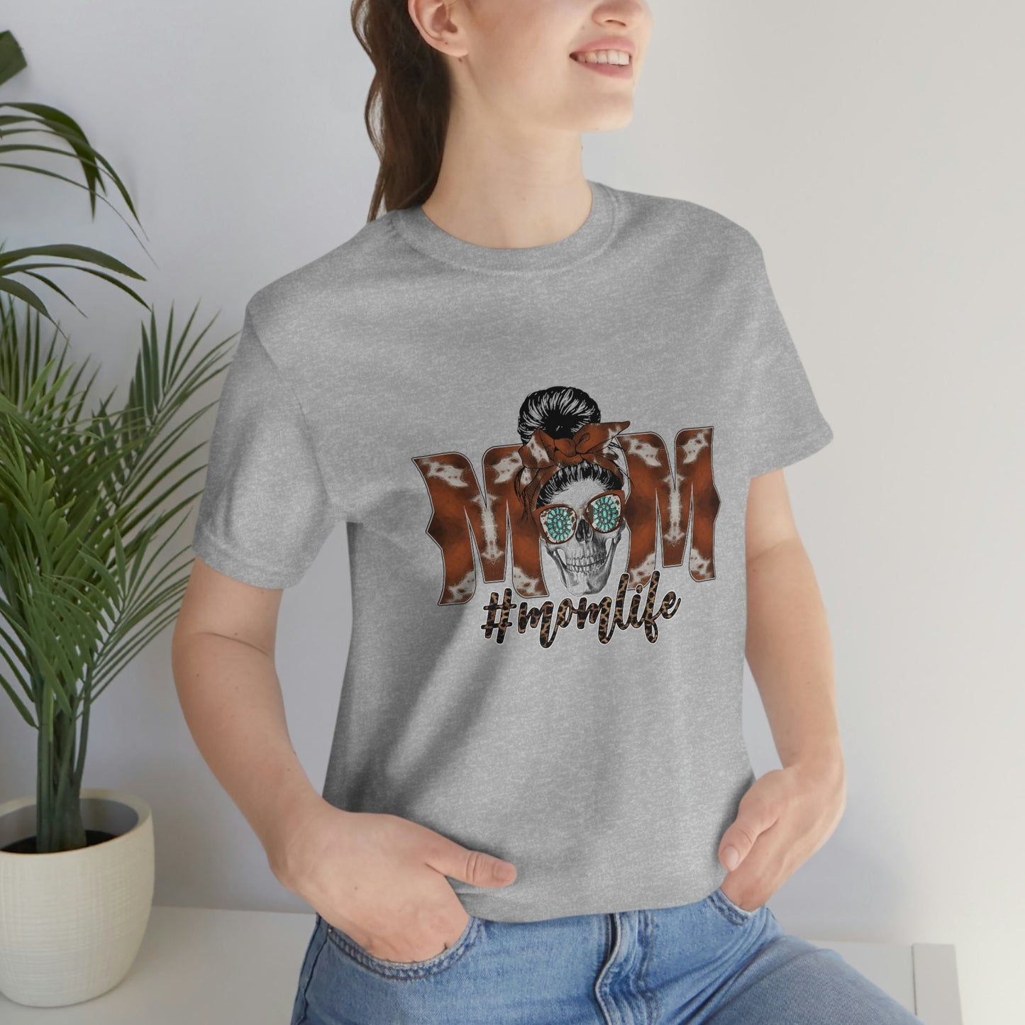 T-shirt Mom Life, T-shirt tête de mort, T-shirt bohème, T-shirt drôle, T-shirt humoristique, T-shirt cadeau, Cadeau pour maman, T-shirt humoristique pour la fête des mères