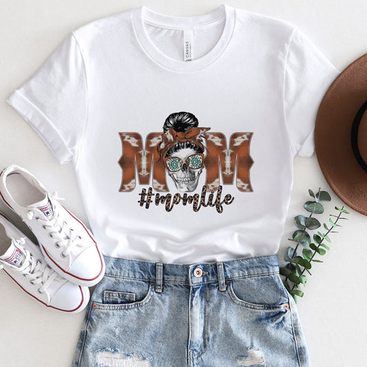 Mom LifeT-Shirt, Totenkopf Shirt, Boho T-Shirt, Lustiges Shirt, Humor Shirt, Geschenk T-Shirt, Geschenk für Mama, Muttertag Humor Shirt