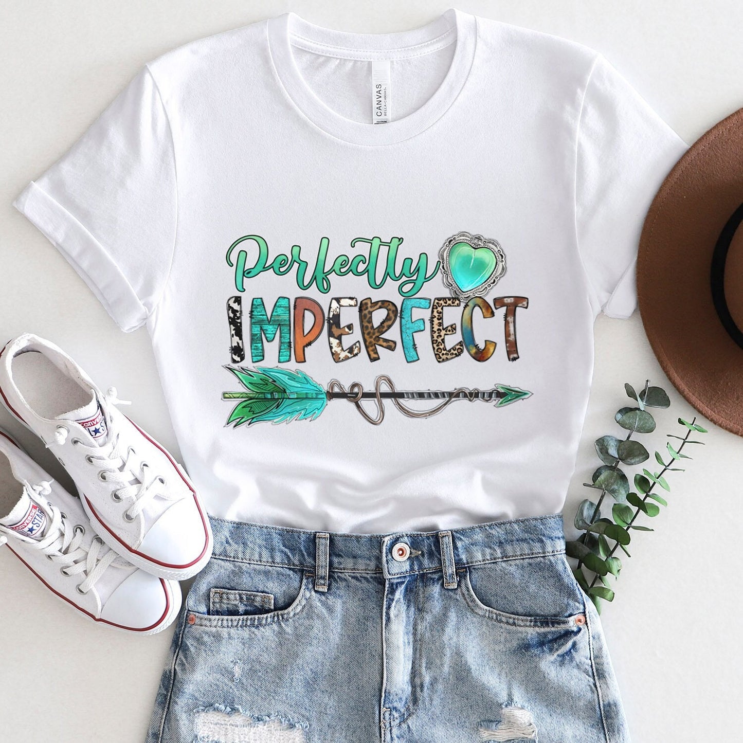 Perfectly Imperfect T-shirt, Boho Shirt, Tribal T-shirt, Humor T-shirt, Arrow Shirt, Inspirational Gift T-shirt, Gift T-shirt for Her