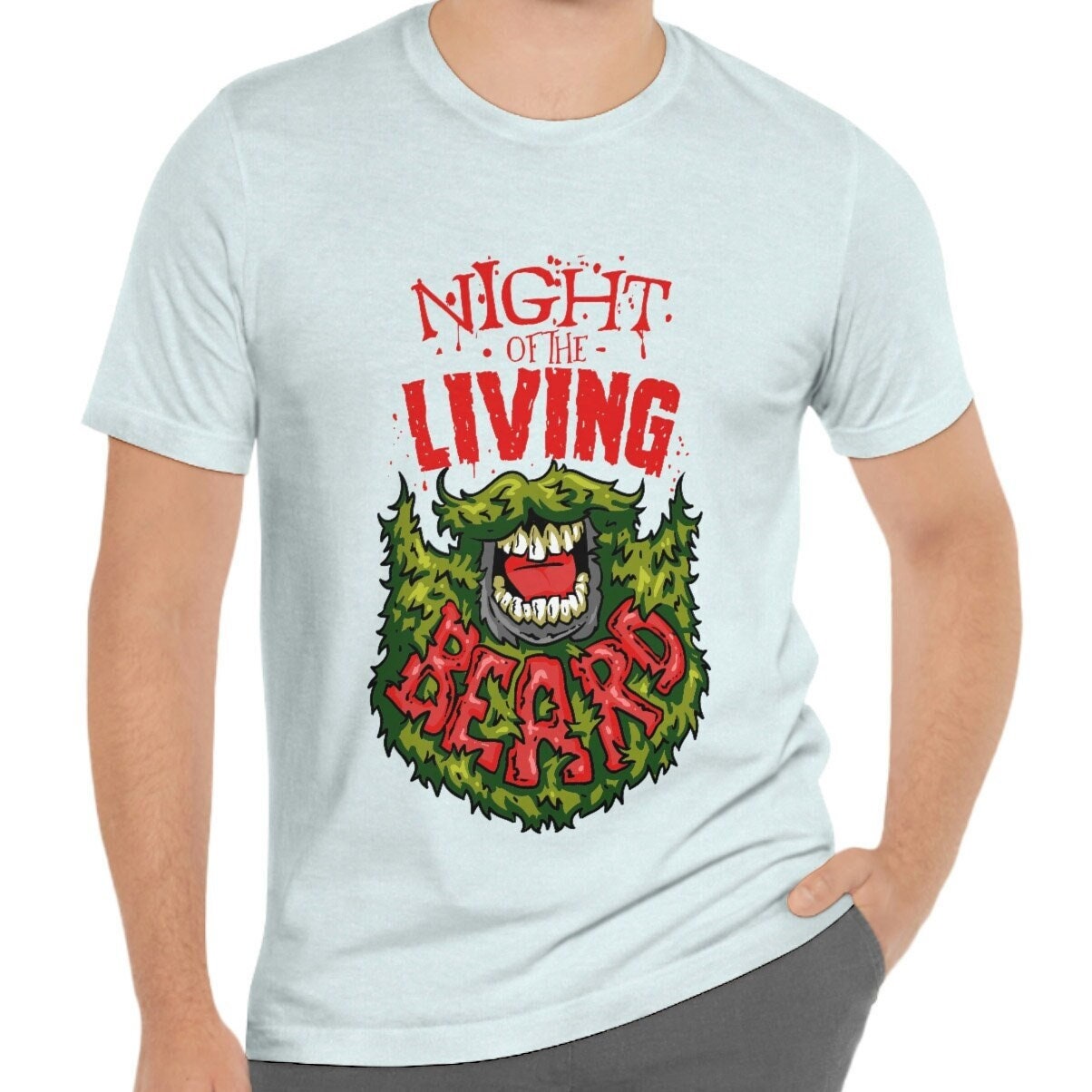 Night of the Living Bart Shirt, Bart T-Shirt, Herren Bart Shirt, Lustige Bart Shirts, Bart Liebe Shirt, T-Shirt für Männer, Bart Liebhaber T-Shirt