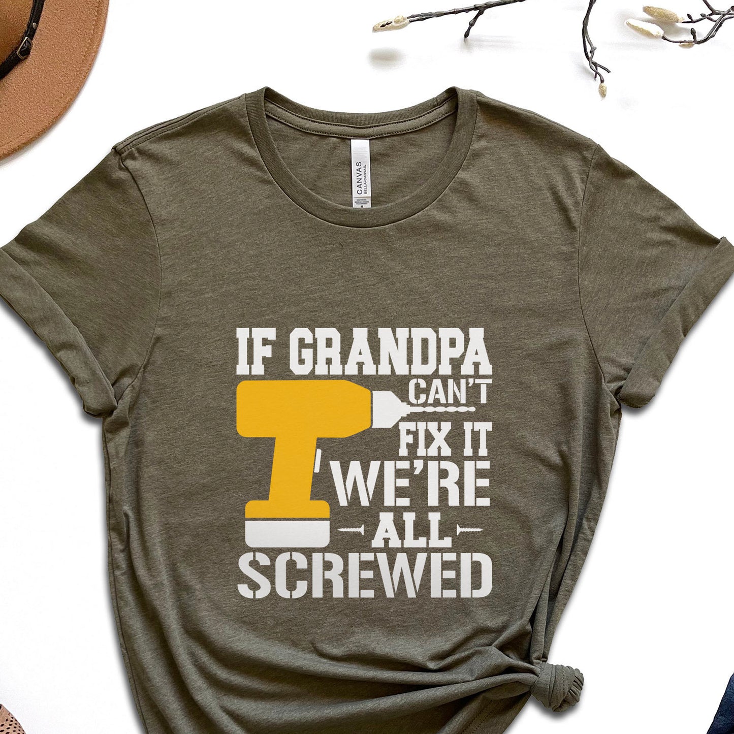 Funny Grandpa Shirt, Gift t-shirt for Grandpa, Dad Shirt, Gift for Grandpa, Father's Day Gift Shirt, If Grandpa can't Fix it Shirt