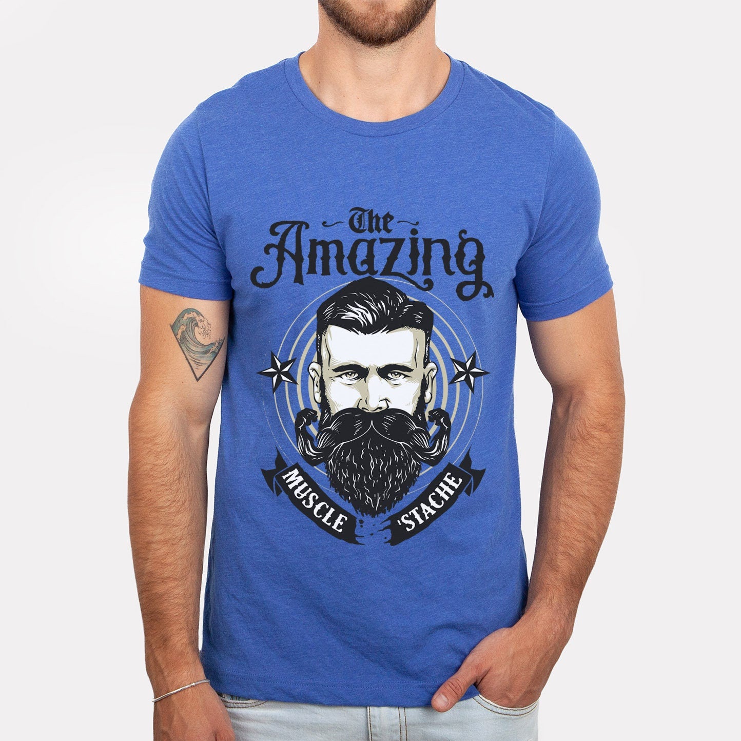 The Amazing Mustache T-shirt, Men Beard Shirt, Funny Beard Shirts, Beard Love Shirt, Hair T-Shirt, Beard Lover T-Shirt, Gift For Him