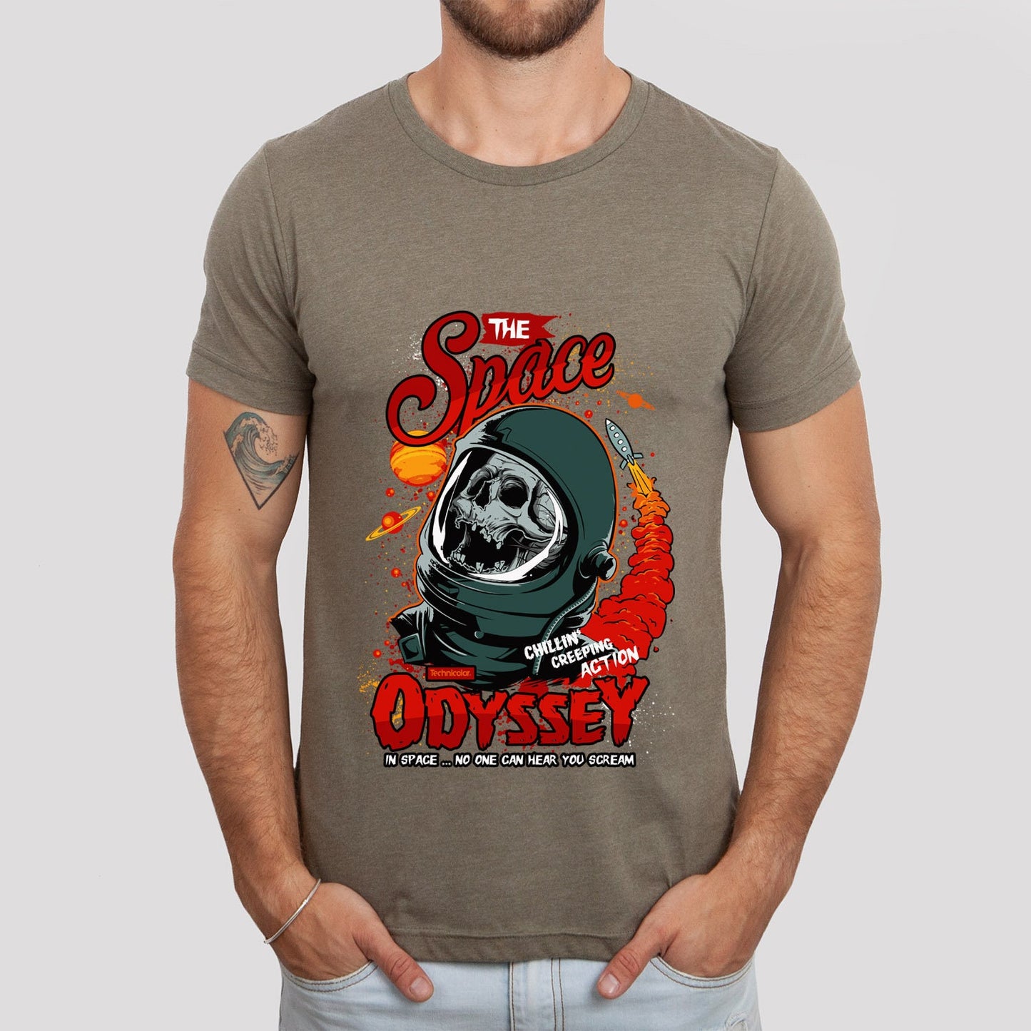 The Space Odyssey T-shirt, Monkey in the Space T-shirt, Movie Shirt, Space Travel Shirt, Horror T-Shirt, Gift for Him, Gift for Her