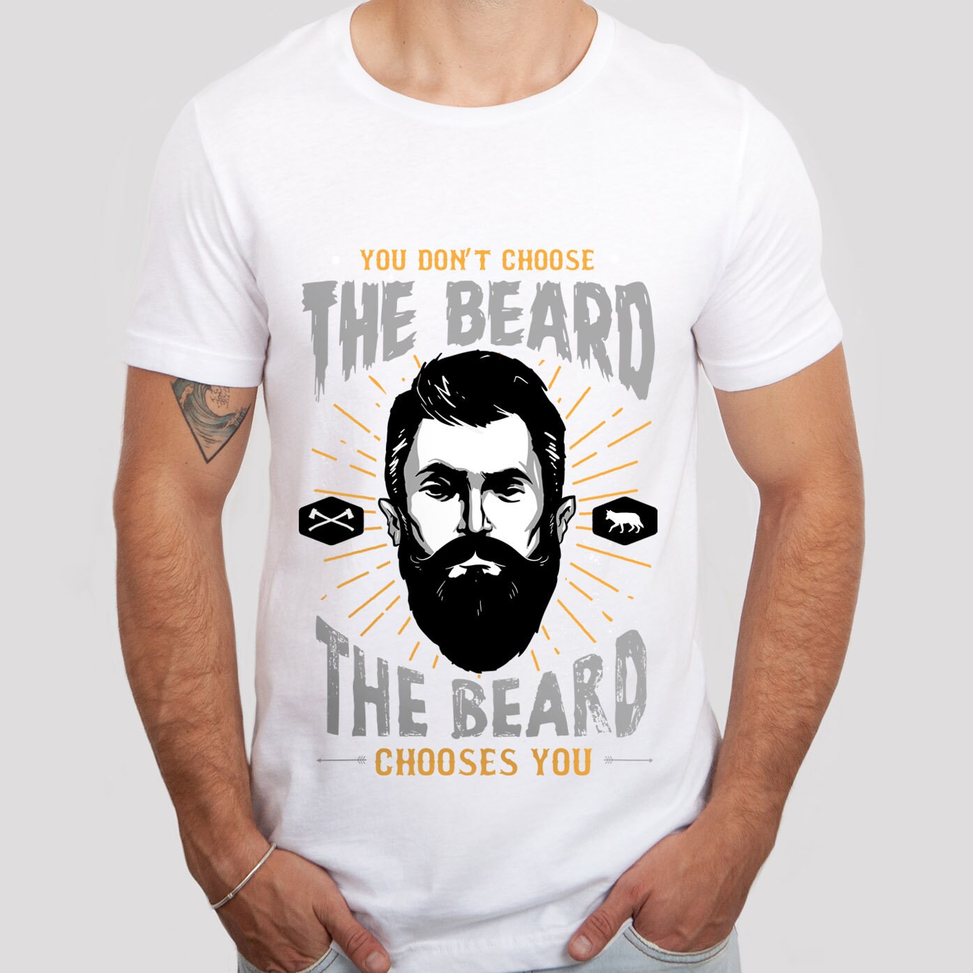 You Don't Choose the Beard the Beard Choses You T-shirt, Men Beard Shirt, Funny Beard Shirts, Beard Lover T-Shirt, Gift For Him