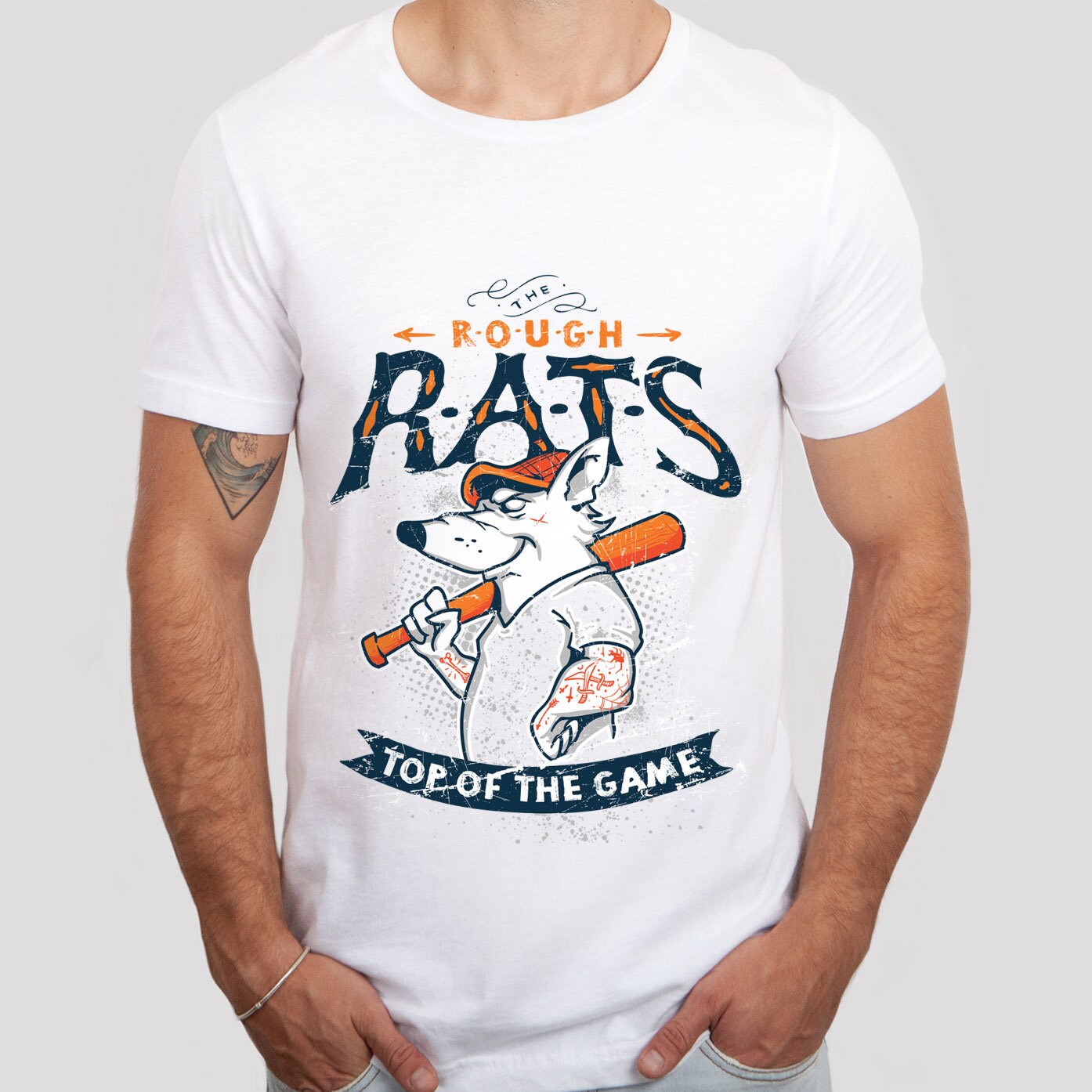 The Rough Rats T-Shirt, Top of the Game T-Shirt, Lustiges Ratten Shirt, Humor Shirt, Baseball T-Shirt, Baseball Schläger T-Shirt