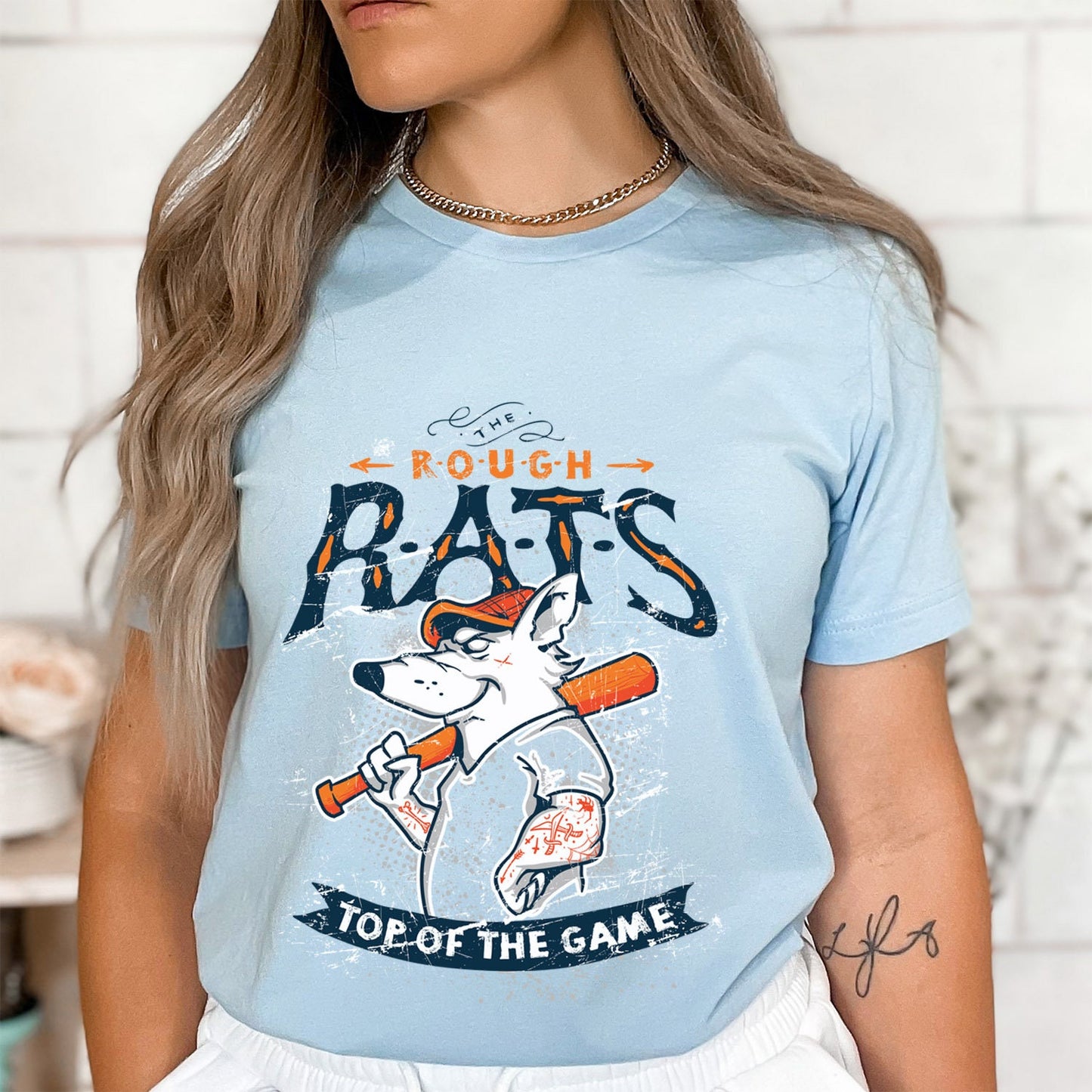 The Rough Rats T-Shirt, Top of the Game T-Shirt, Lustiges Ratten Shirt, Humor Shirt, Baseball T-Shirt, Baseball Schläger T-Shirt