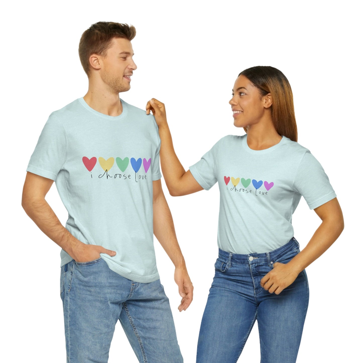 I choose Love T-Shirt, Rainbow Hearts Shirt, Pride Shirt, LGBTQ Shirt, Kindness Shirts, LGBTQ Support Tees, Gay Pride Shirt, Equality Shirt