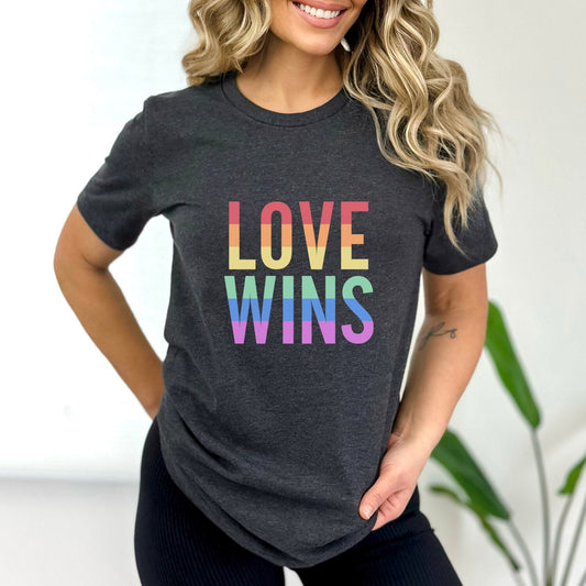 Love Wins T-Shirt, Regenbogenfarben Shirt, LGBTQ Support Shirt, Pride Shirt, Freundlichkeitsshirts, Gay Pride Shirt, Gleichheitsshirt