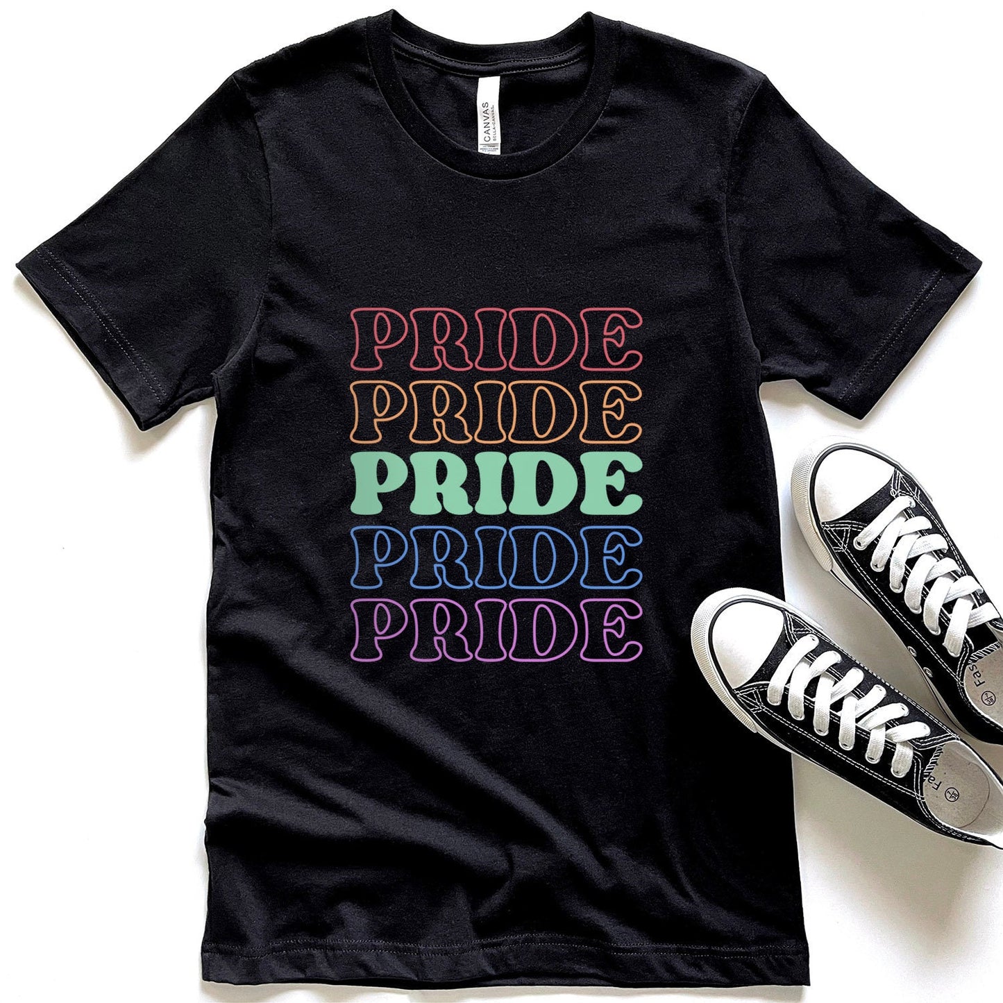 Pride T-Shirt, Shirt mit Regenbogenfarben, LGBTQ Support Shirt, Pride Shirt, Kindness Shirts, Gleichheits Shirt, Gay Pride Shirt