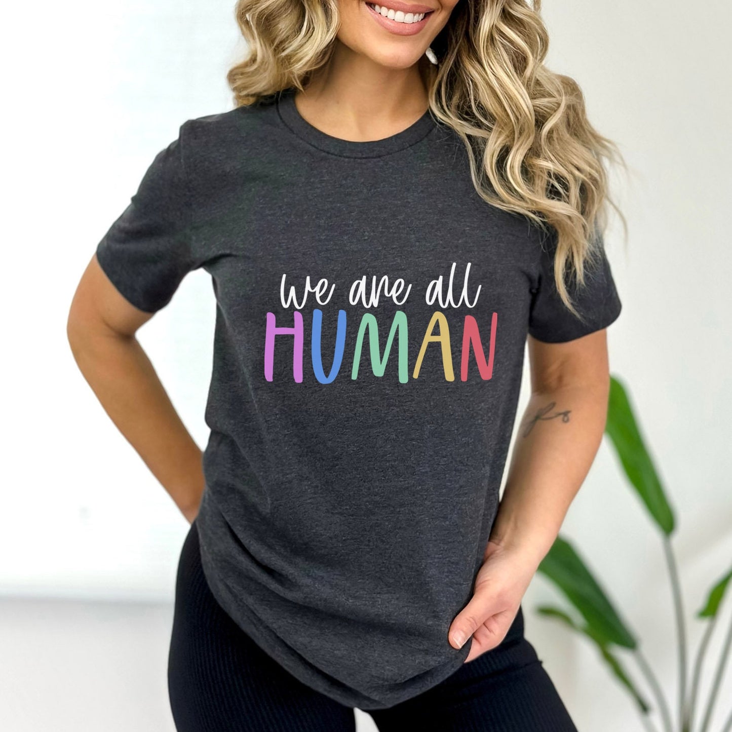 We are All Human T-Shirt, Equality Shirt, Rainbow Colors LGBTQ Support Shirt, Pride Shirt, Kindness Shirts, Gay Pride Shirt