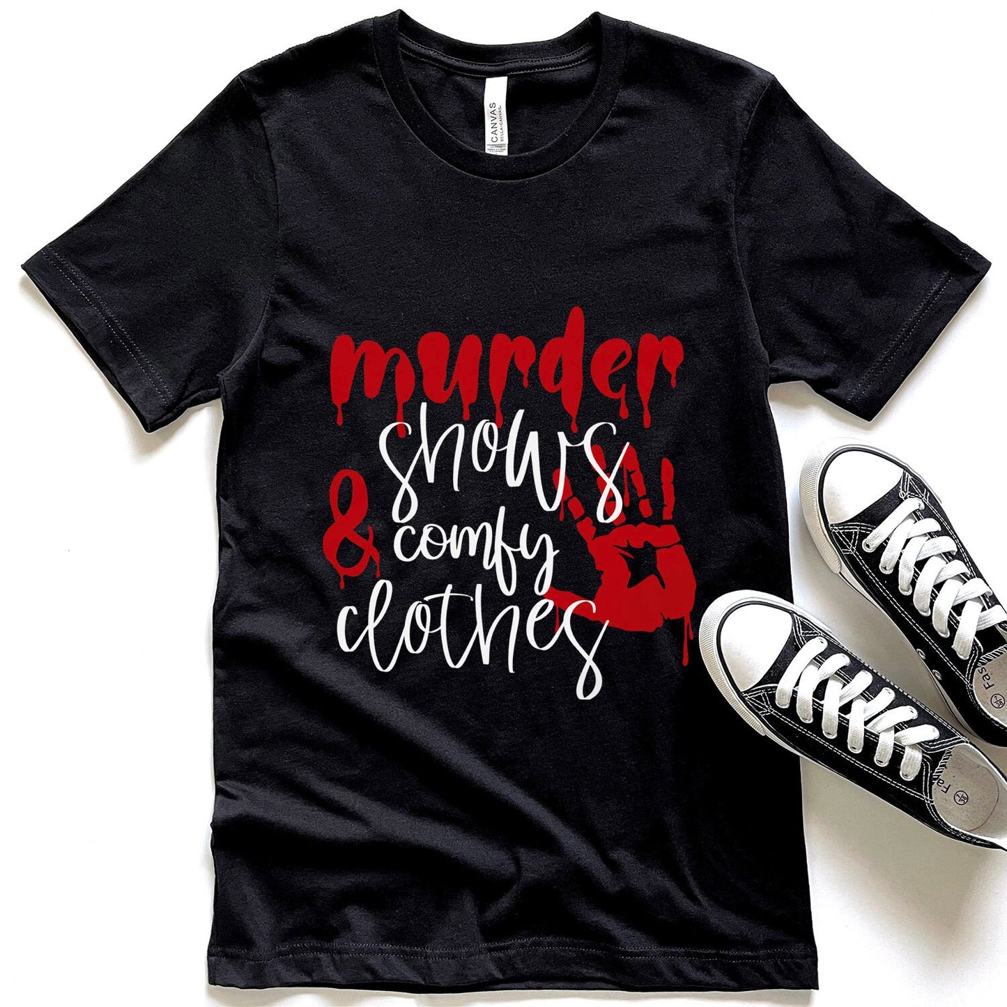 Murder Shows Comfy Clothes T-shirt, Crime Shirt, Funny Murder Shirt, Funny Shirts, Murderer T Shirt, Crime Movies Shirt, Gift T-shirt