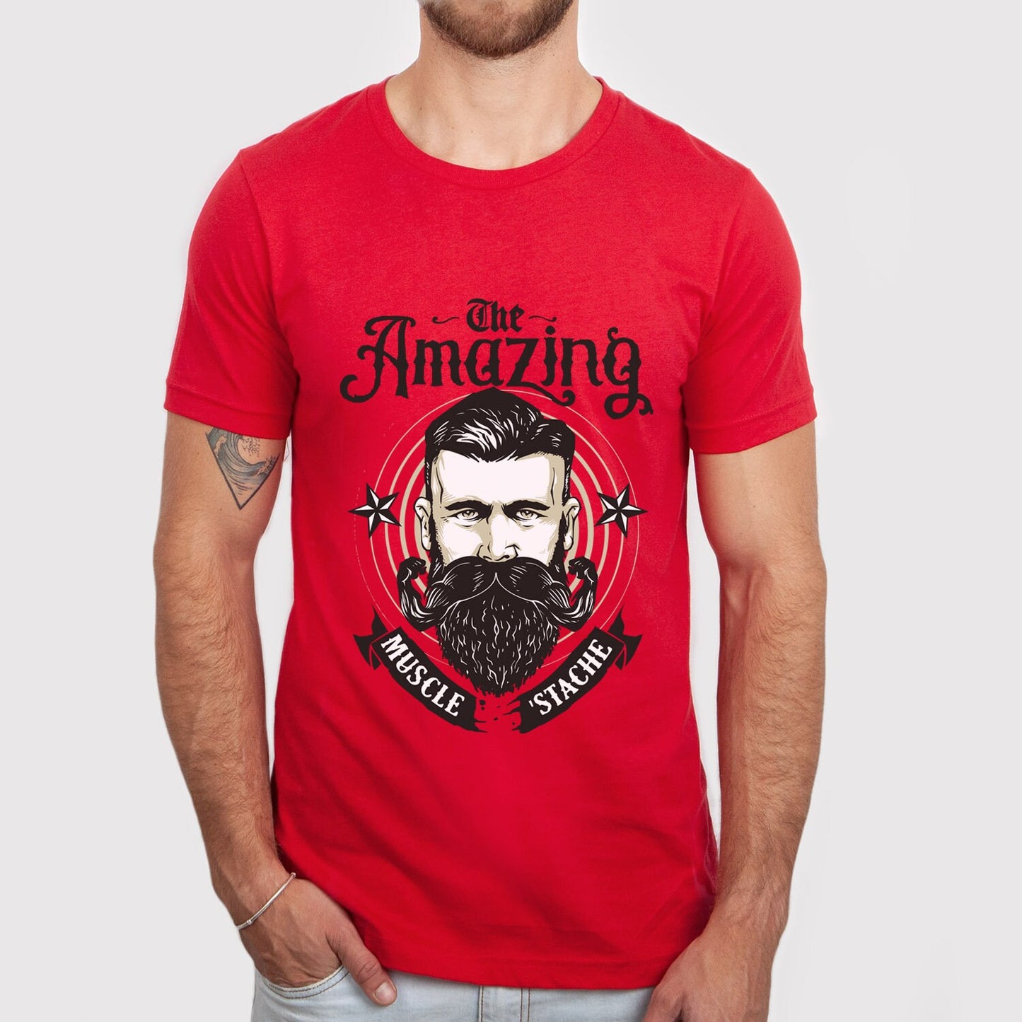 The Amazing Mustache T-shirt, Men Beard Shirt, Funny Beard Shirts, Beard Love Shirt, Hair T-Shirt, Beard Lover T-Shirt, Gift For Him