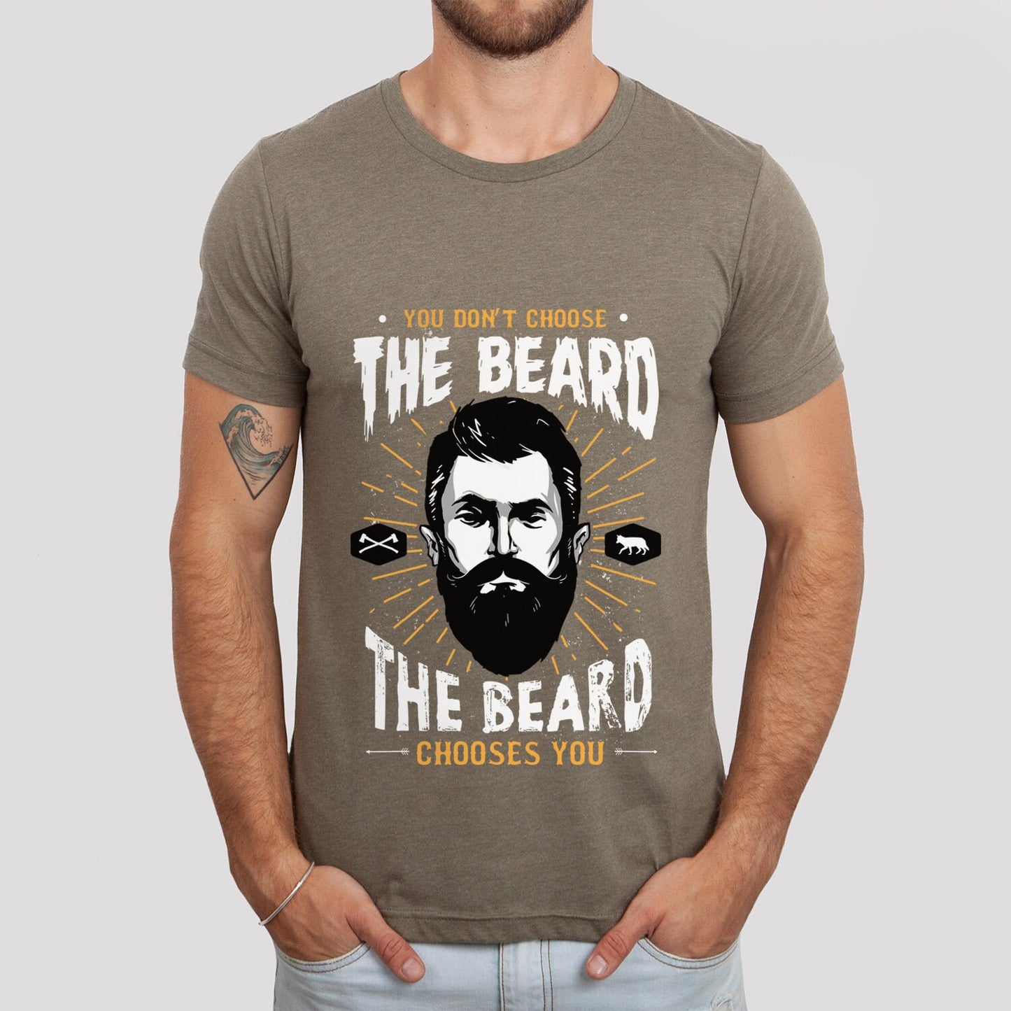 You Don't Choose the Beard the Beard Choses You T-shirt, Men Beard Shirt, Funny Beard Shirts, Beard Lover T-Shirt, Gift For Him