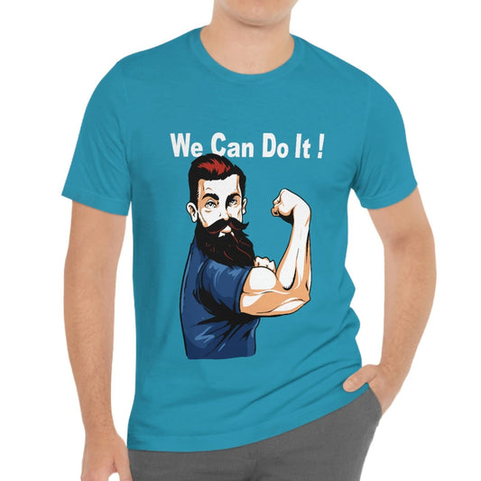 T-Shirt mit inspirierenden Zitaten, We can Do It Shirt, T-Shirt mit Spruch, Lustiges Shirt, Bart Shirt, Motivations Shirt, Muskel Shirt