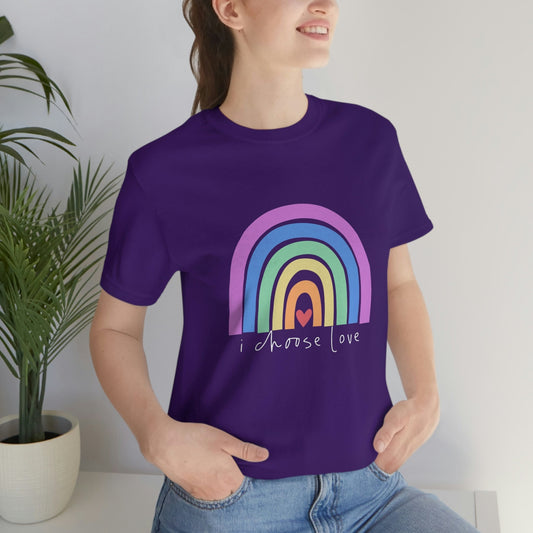 Ich wähle Liebe Shirt, Regenbogen T-Shirt, Love Parade Shirt, LGBTQ Support Shirt, Pride Shirt, Freundlichkeit Shirts, Gay Pride Shirt, Gleichheit Shirt