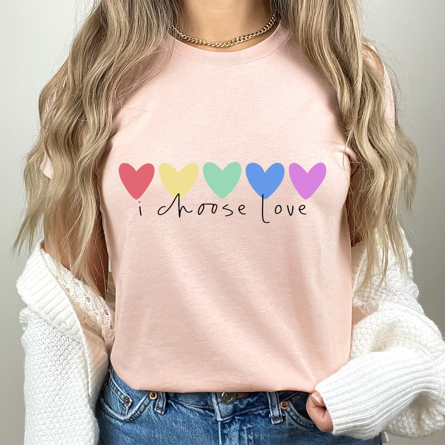 Je choisis le t-shirt Love, le t-shirt Rainbow Hearts, le t-shirt Pride, le t-shirt LGBTQ, les t-shirts Kindness, les t-shirts de soutien LGBTQ, le t-shirt Gay Pride, le t-shirt Equality