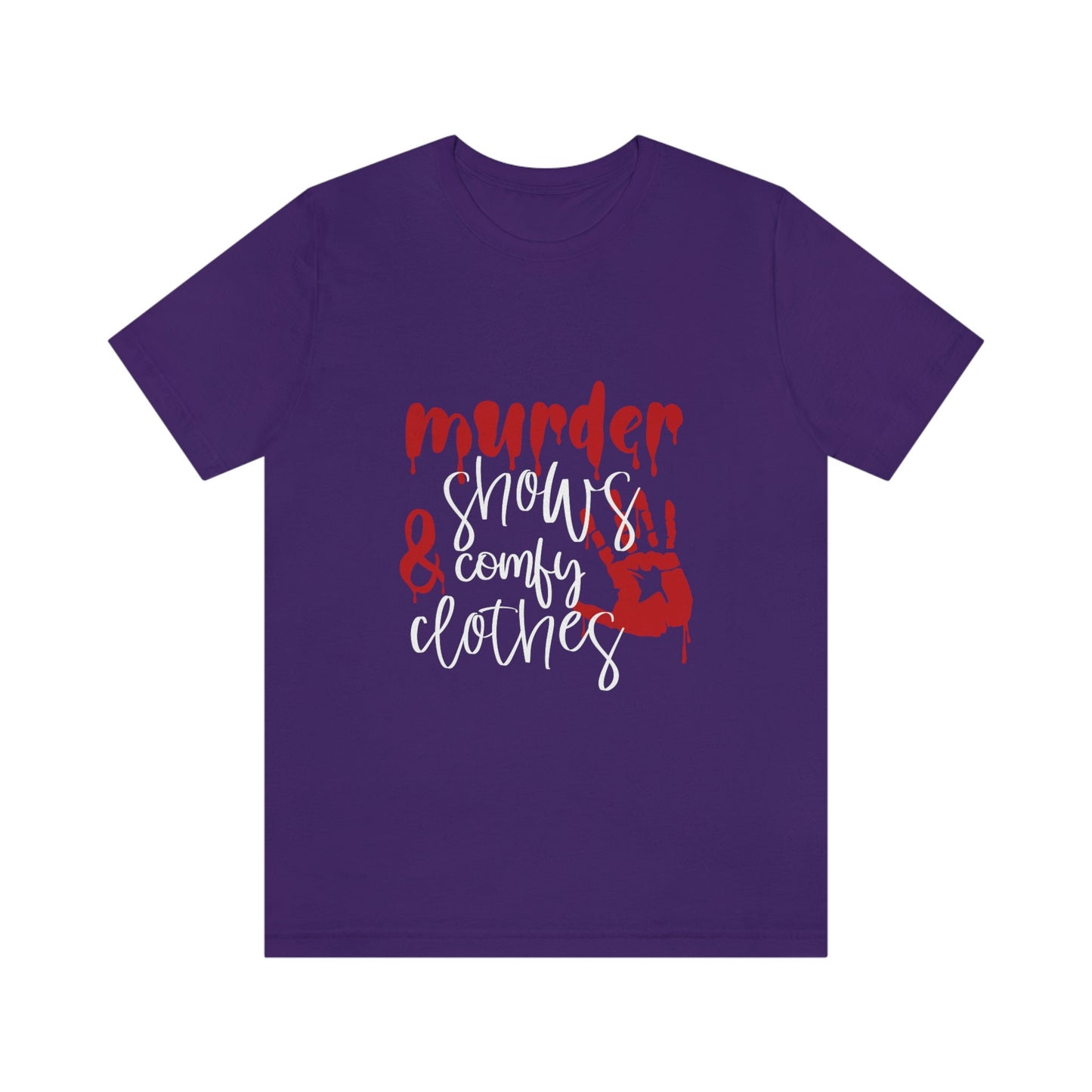 T-shirt confortable avec des émissions de meurtre, t-shirt sur le crime, t-shirt drôle sur le meurtre, t-shirts drôles, t-shirt sur le meurtre, t-shirt sur les films policiers, t-shirt cadeau