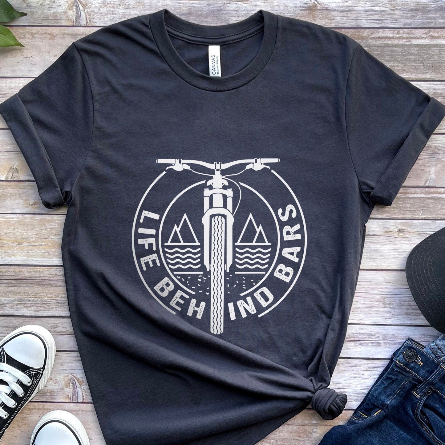 Life Behind Bars T-shirt, Biker Shirt, Shirt with Bike, Sport T-Shirt, Travel Shirt, Outdoors Gift Shirt