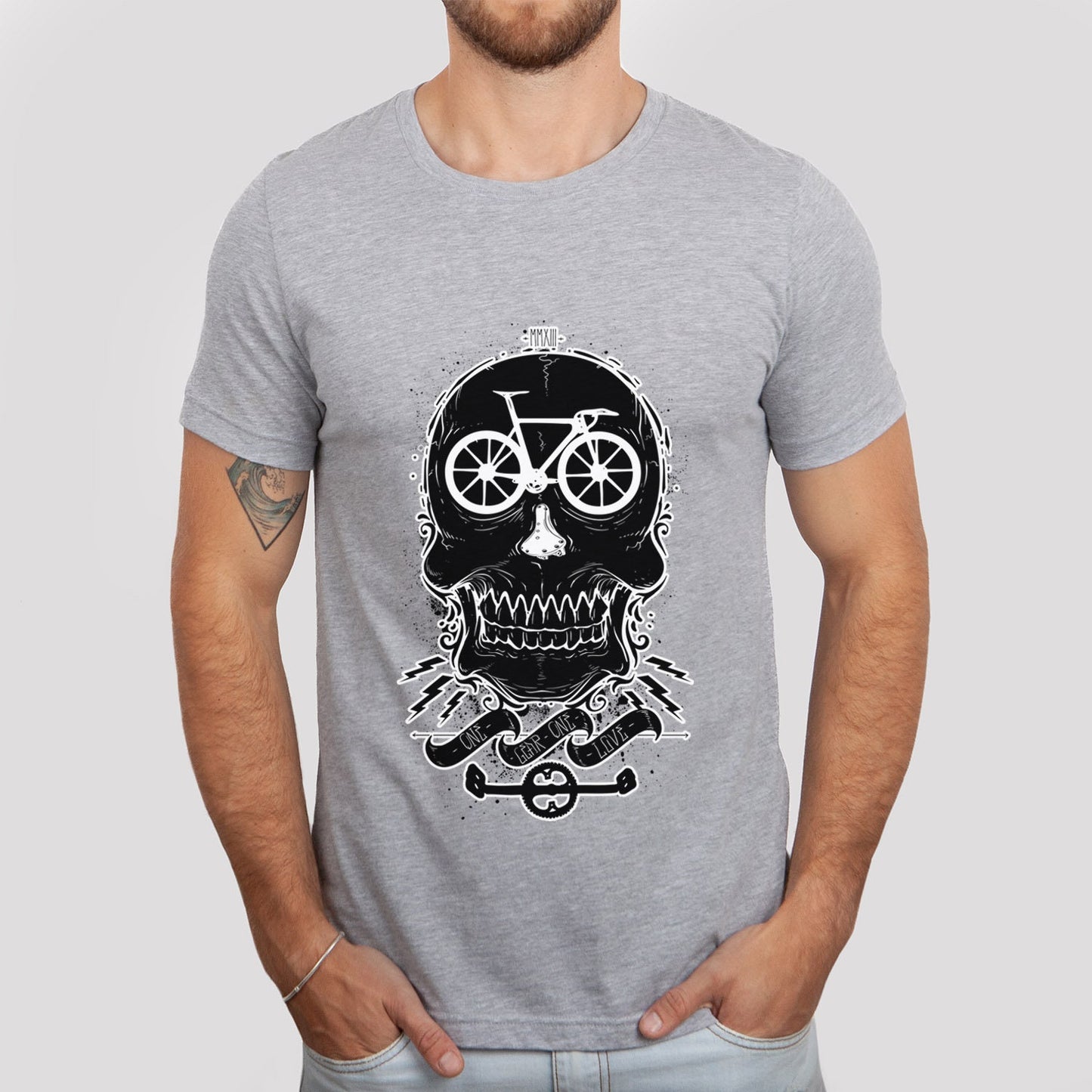 T-shirt d'amour de vélo, T-shirt de crâne, chemise avec crâne, T-shirt de tête de mort, T-shirt avec vélo, chemise d'horreur, T-shirt d'humour