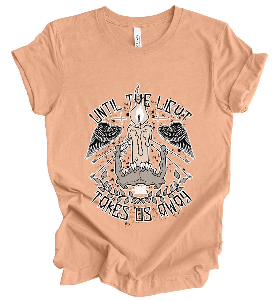 Until the Light Takes us Away T-shirt, Inspirational T-shirt, Skull Shirt, Heavy Metal Rock Shirt, Wings T-Shirt, Rockers T-shirt